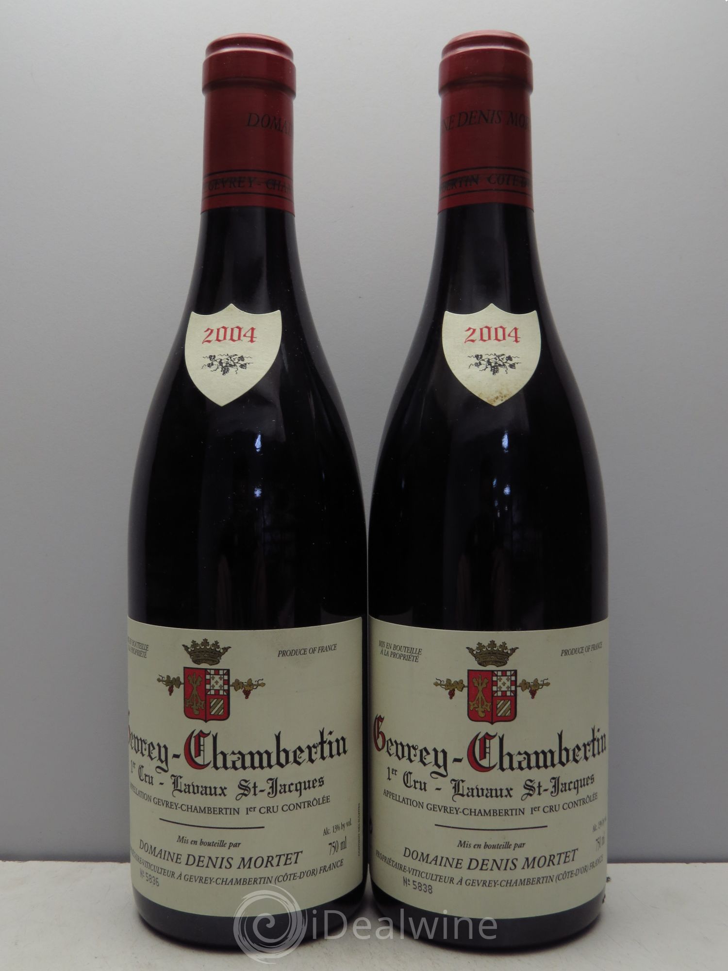Gevrey-Chambertin 1er Cru Lavaux Saint Jacques Denis Mortet (Domaine) 2004 - Lot de 2 bouteilles - 0