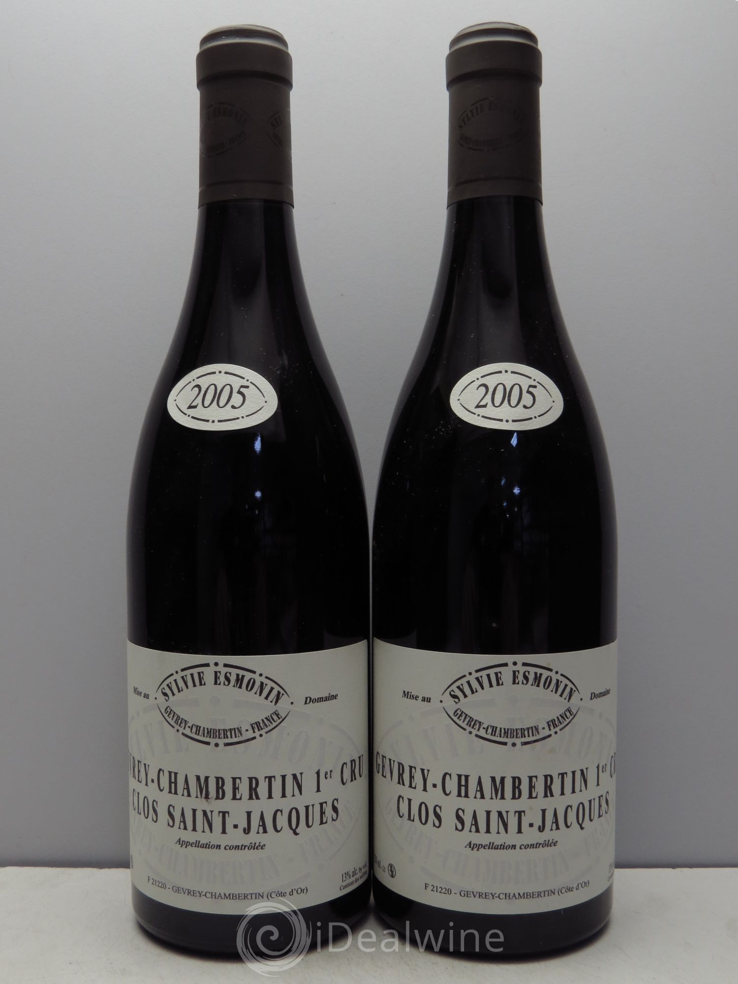 Gevrey-Chambertin 1er Cru Clos Saint Jacques Sylvie Esmonin 2005 - Lot de 2 bouteilles - 0