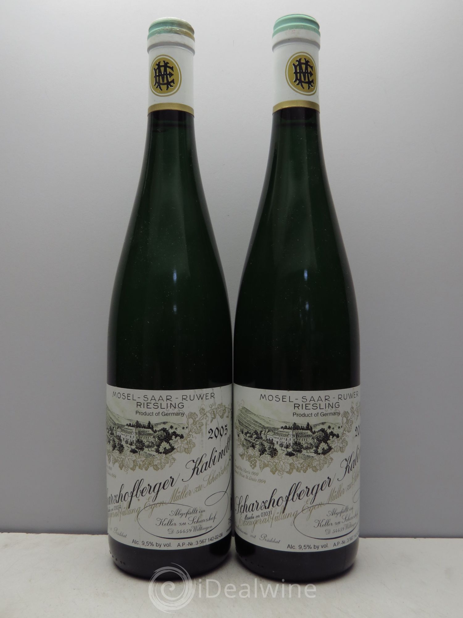 Riesling Egon Muller Kabinett Scharzofhberger 2005 - Lotto di 2 bottiglie - 0