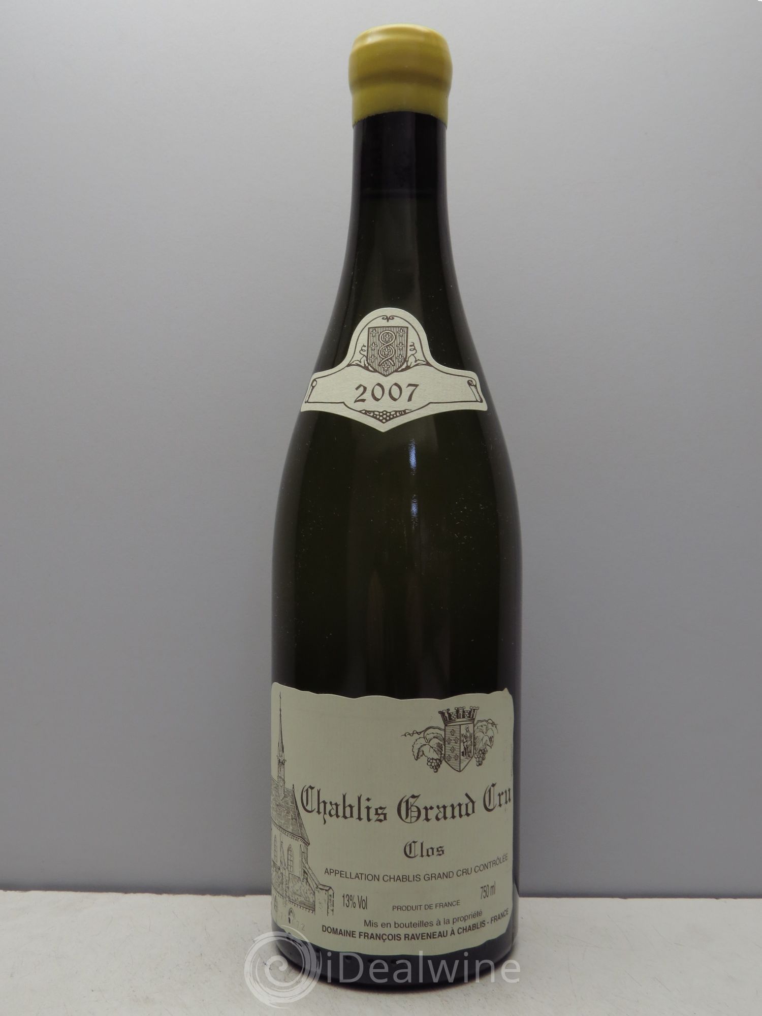 Chablis Grand Cru Clos Raveneau (Domaine) 2007 - Lot de 1 bouteille - 0