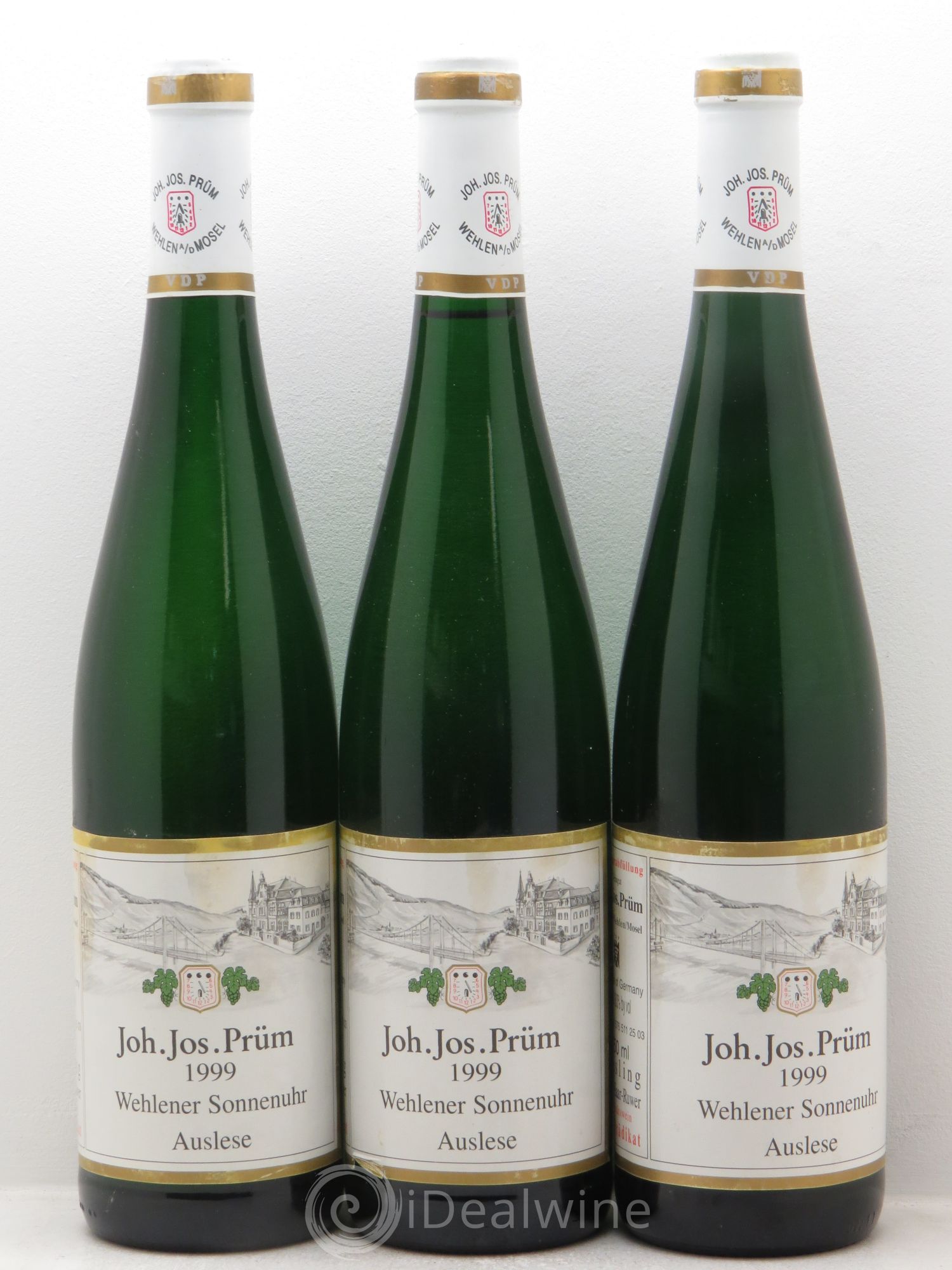 Allemagne Rheingau JJ Prüm Wehlener Sonnenhuhr Auslese 1999 - Posten von 3 Flaschen - 0