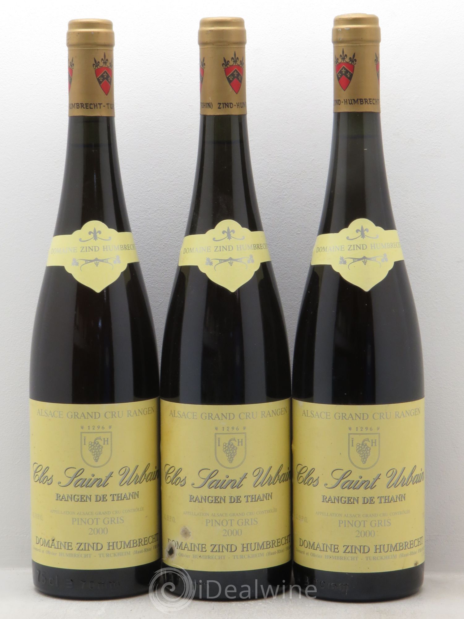 Alsace Pinot Gris Sélection de Grains Nobles Grand Cru Rangen de Thann Clos Saint-Urbain Zind-Humbrecht (Domaine) 2000 - Lot de 3 bouteilles - 0