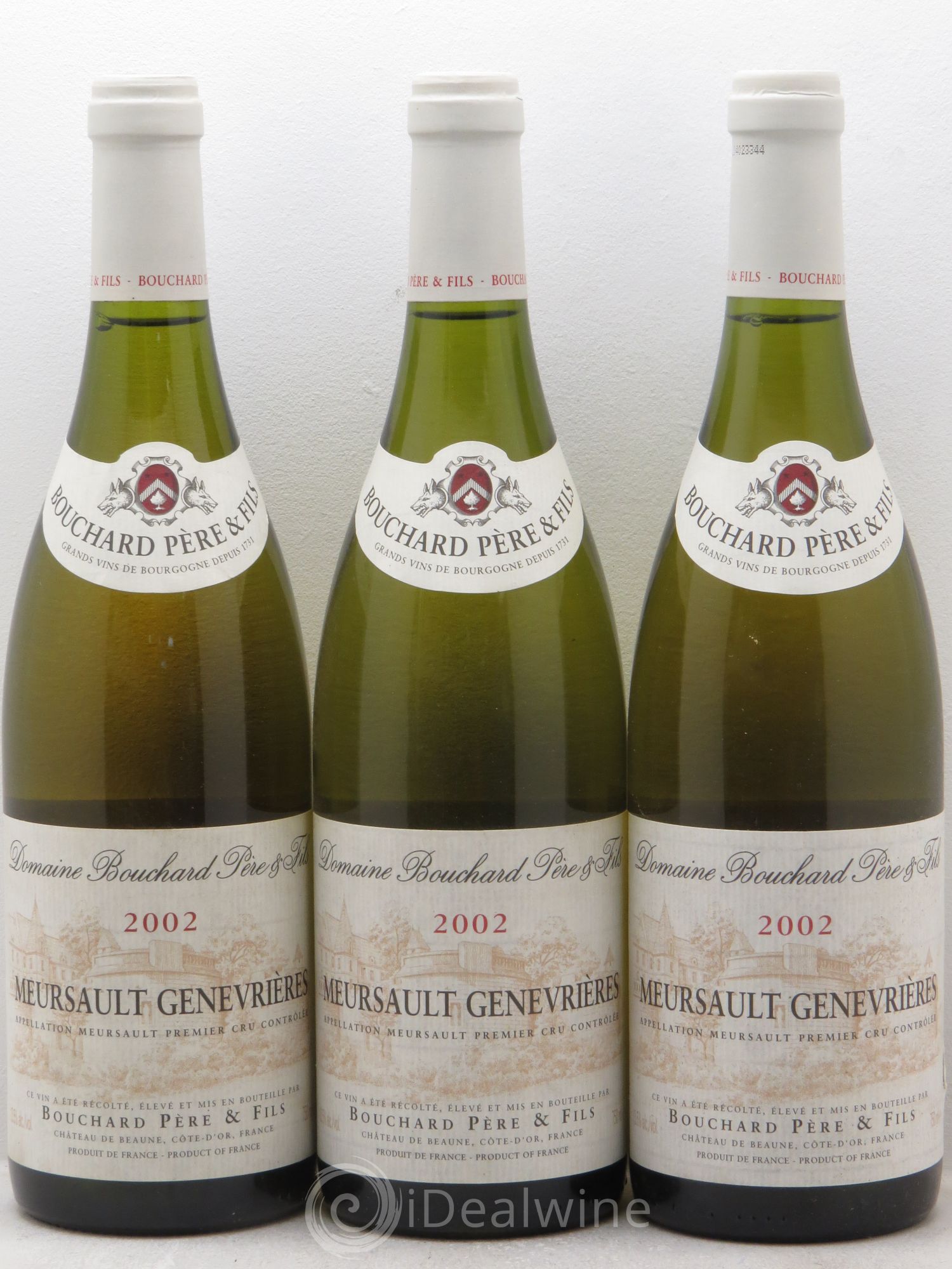 Meursault 1er Cru Genevrières Bouchard Père & Fils 2002 - Lot de 3 bouteilles - 0