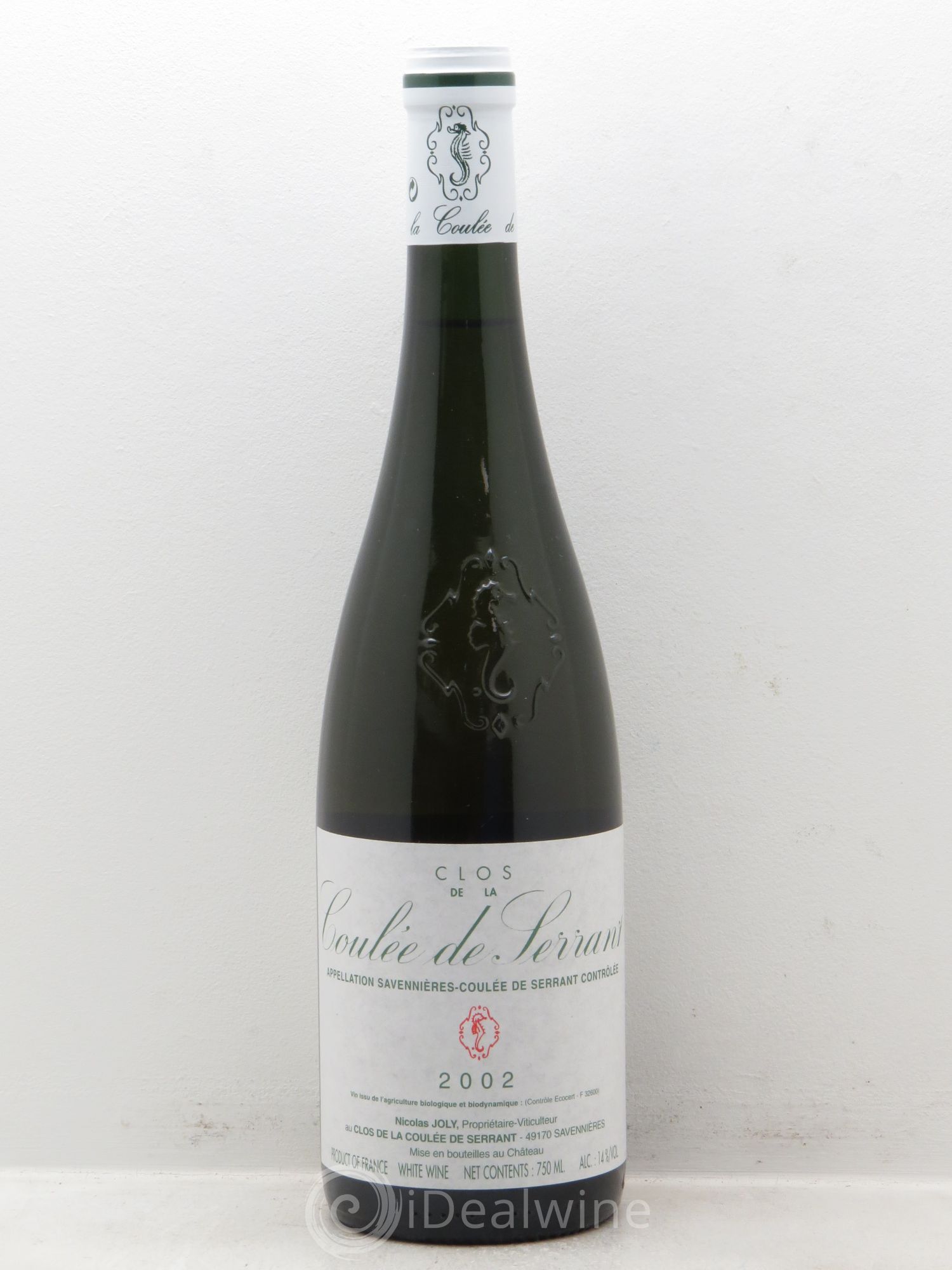 Savennières Clos de la Coulée de Serrant Vignobles de la Coulée de Serrant - Nicolas Joly 2002 - Lot de 1 bouteille - 0