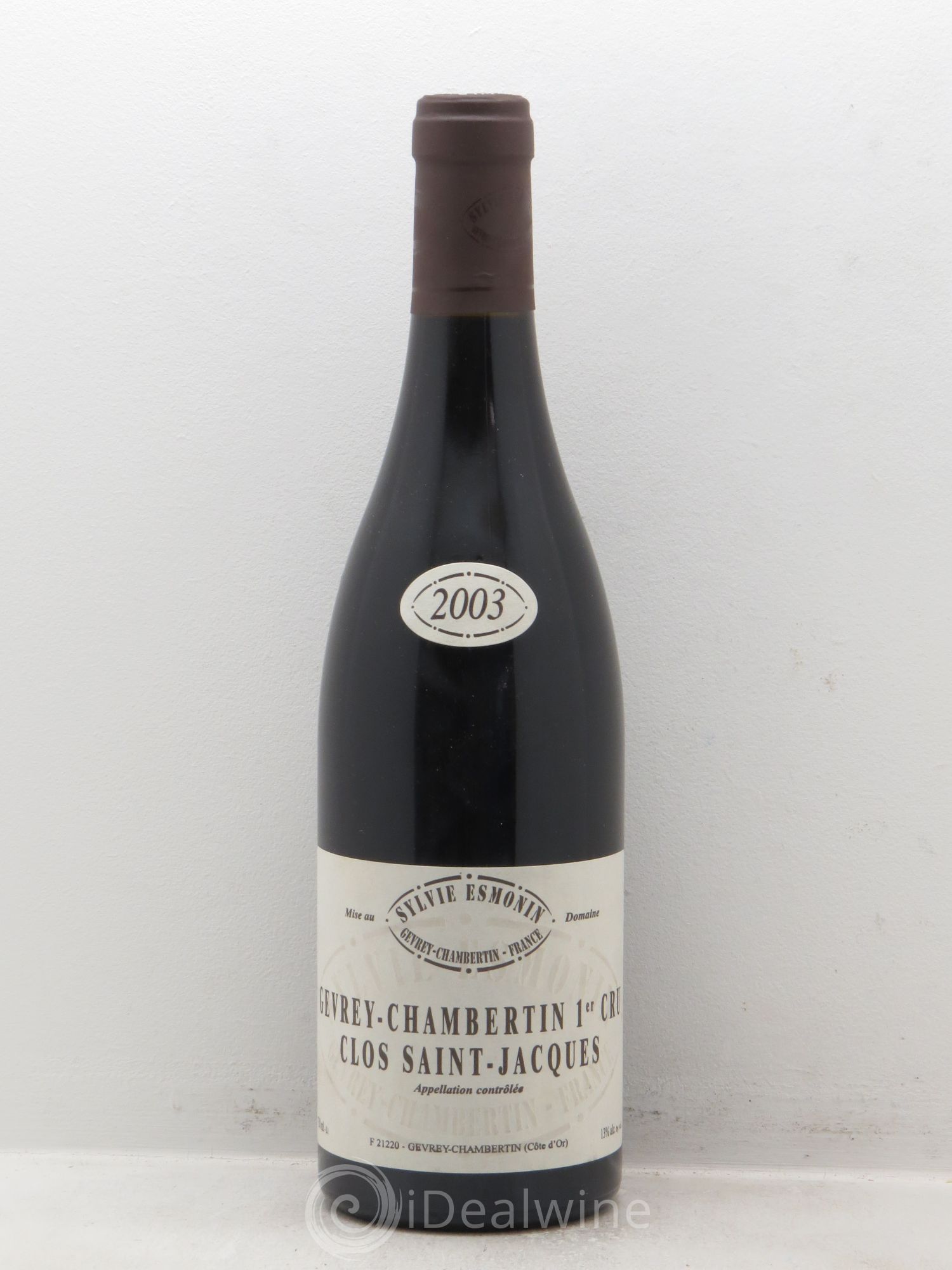 Gevrey-Chambertin 1er Cru Clos Saint Jacques Sylvie Esmonin 2003 - Lot de 1 bouteille - 0