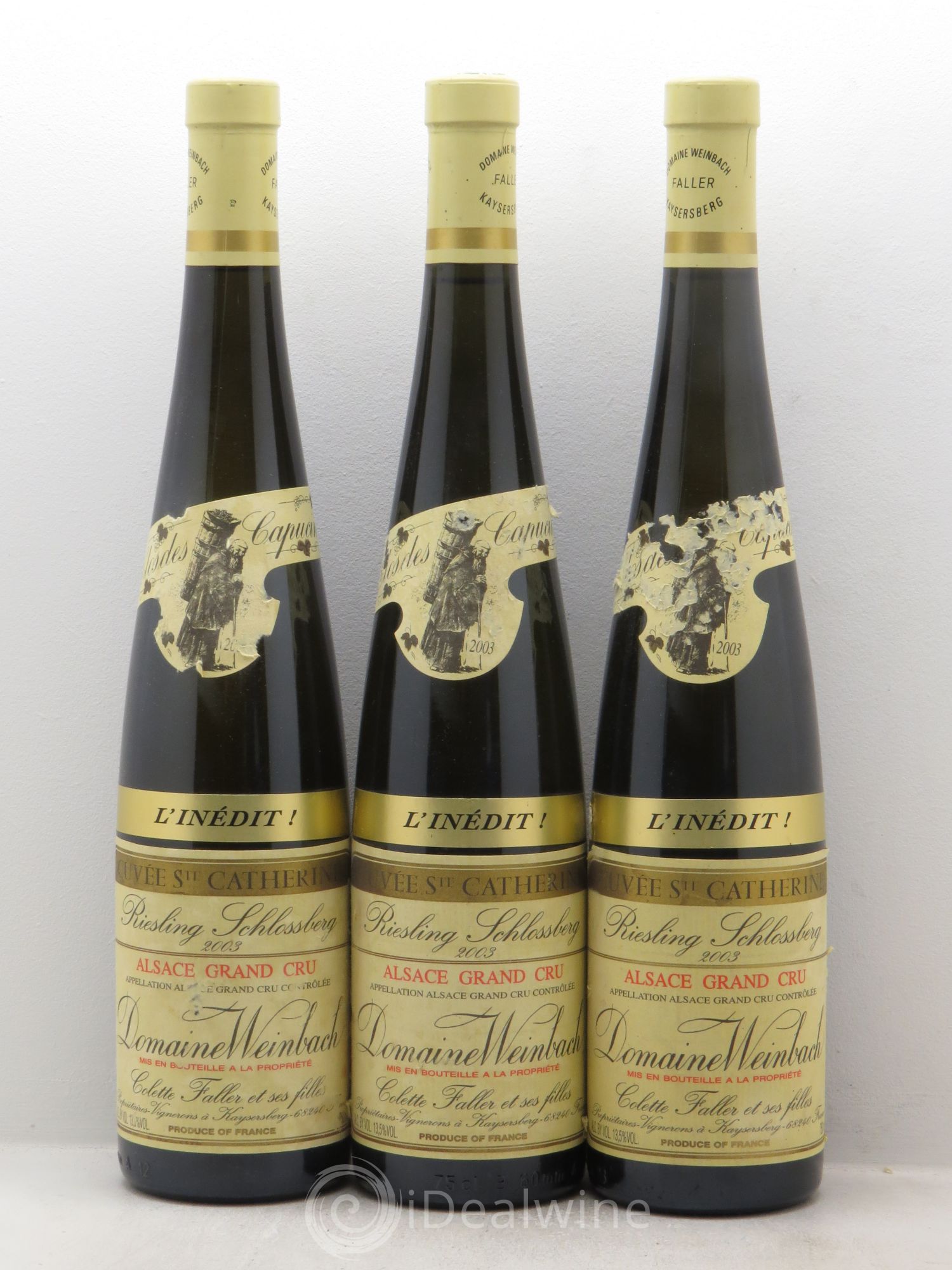Alsace Riesling Weinbach (Domaine) Cuvée Catherine Schlossberg "l'Inédit Riesling" 2003 - Posten von 3 Flaschen - 0