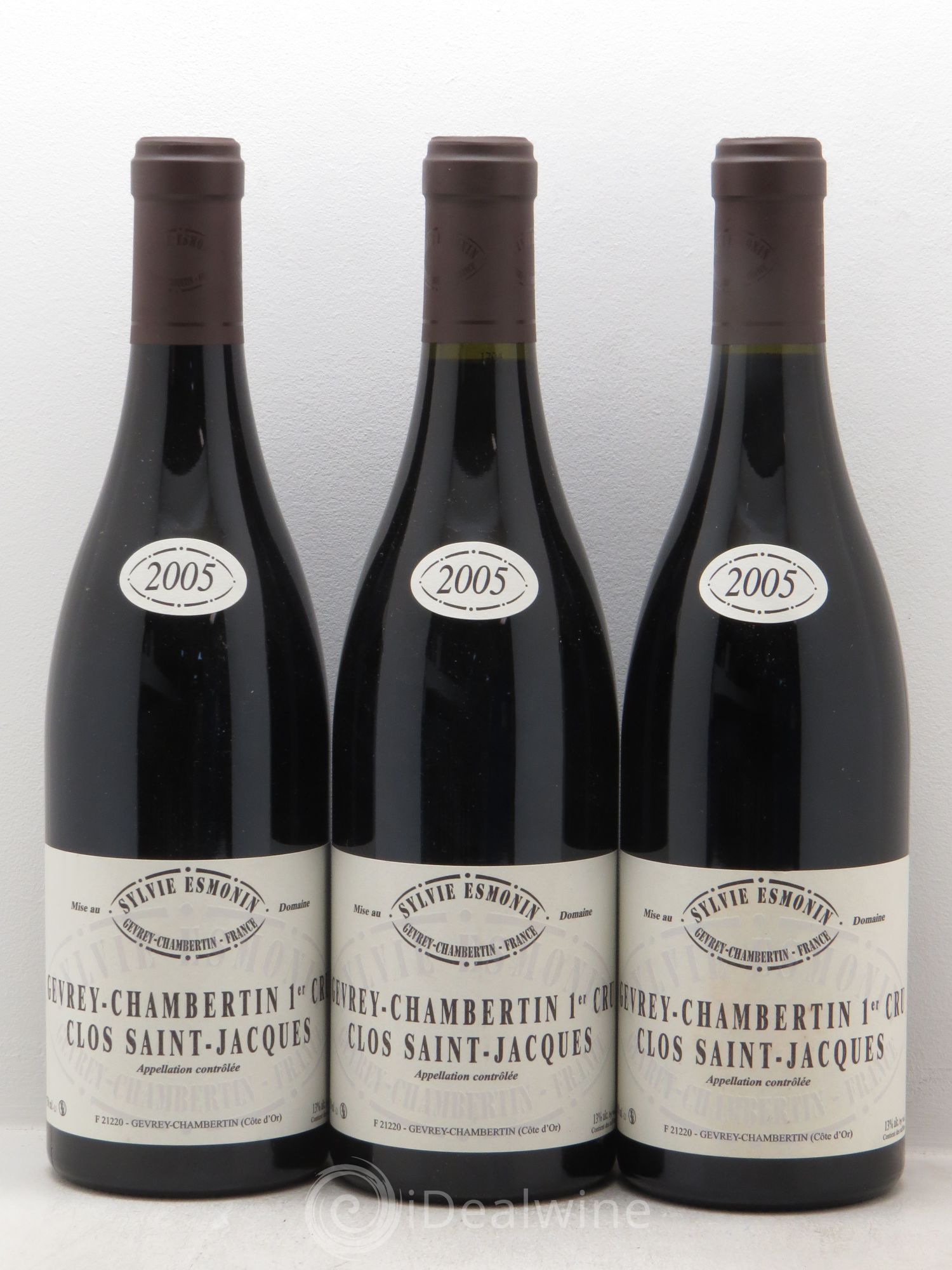Gevrey-Chambertin 1er Cru Clos Saint Jacques Sylvie Esmonin 2005 - Lot de 3 bouteilles - 0