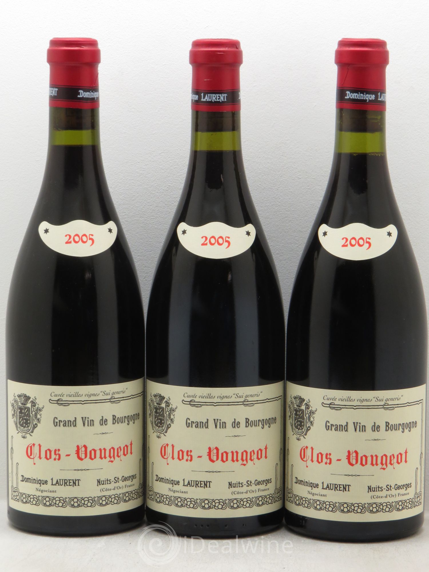 Clos de Vougeot Grand Cru Dominique Laurent Vieilles Vignes 2005 - Lot de 3 bouteilles - 0