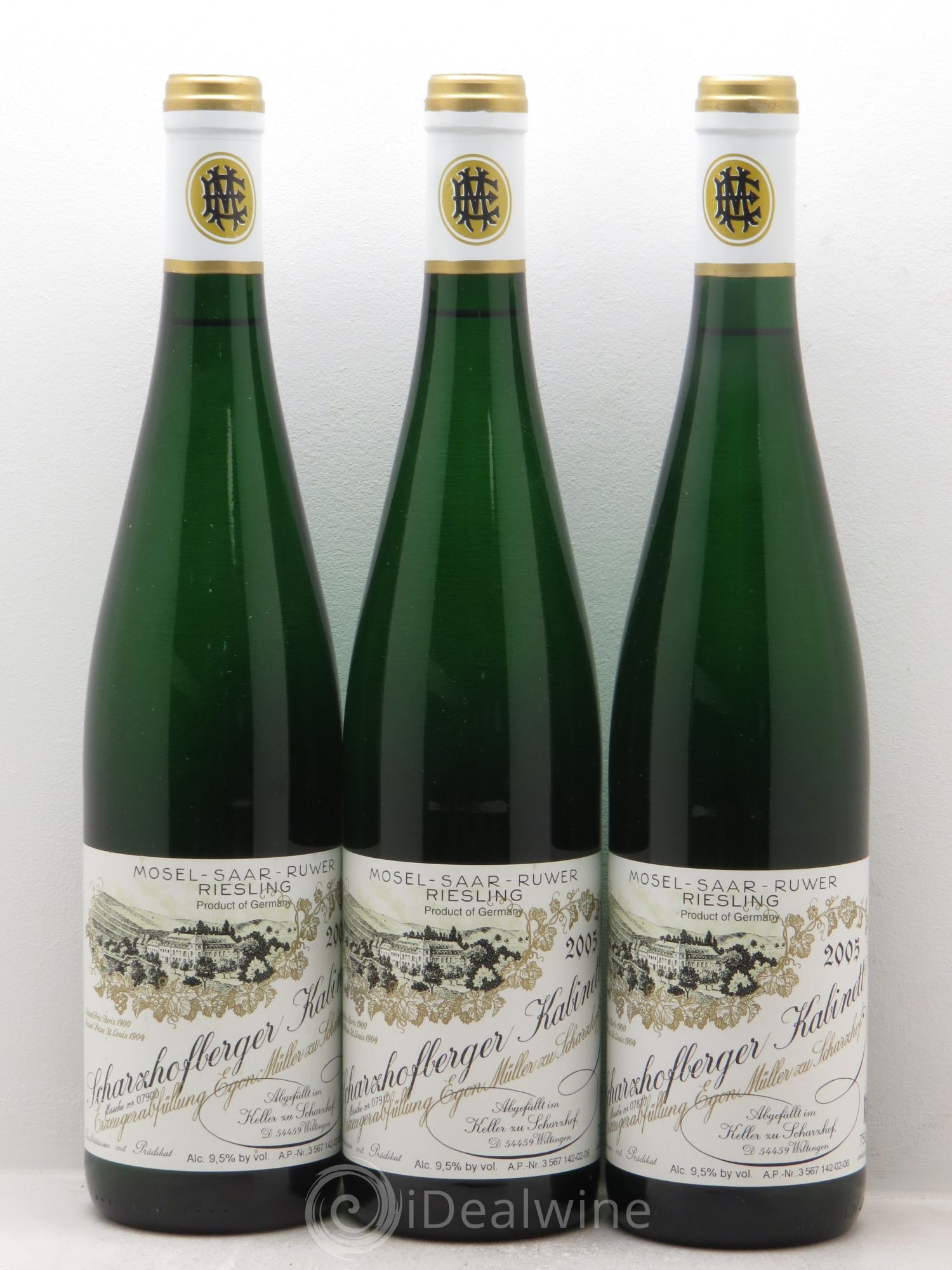 Riesling Scharzhofberger Kabinett Egon Muller 2005 - Lot de 3 bouteilles - 0