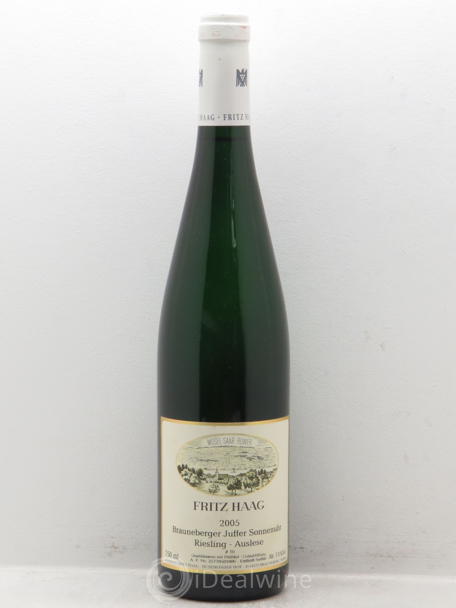 Riesling Fritz Haag Brauneberger Juffer Sonnenuhr Auslese - n°10 2005 - Lot de 1 bouteille - 0