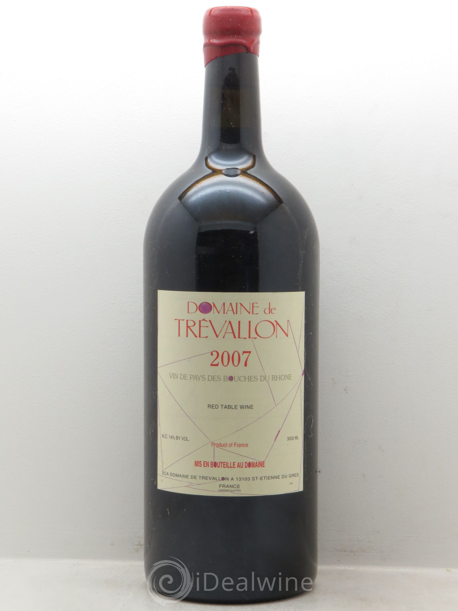 VDP Bouches du Rhône Trévallon (Domaine de) Eloi Dürrbach 2007 - Lot de 1 double magnum - 0