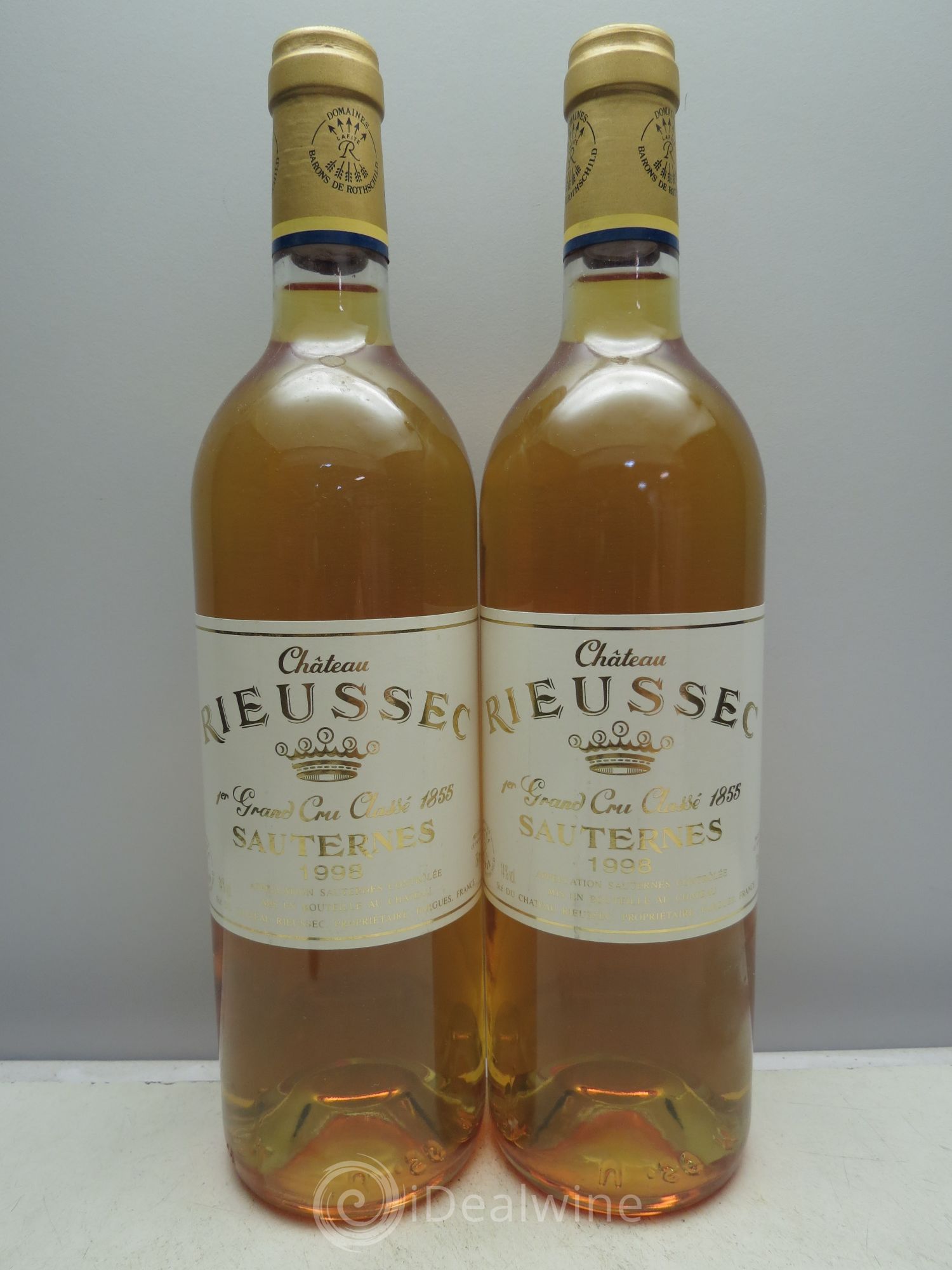 Château Rieussec 1er Grand Cru Classé 1998 - Lotto di 2 bottiglie - 0
