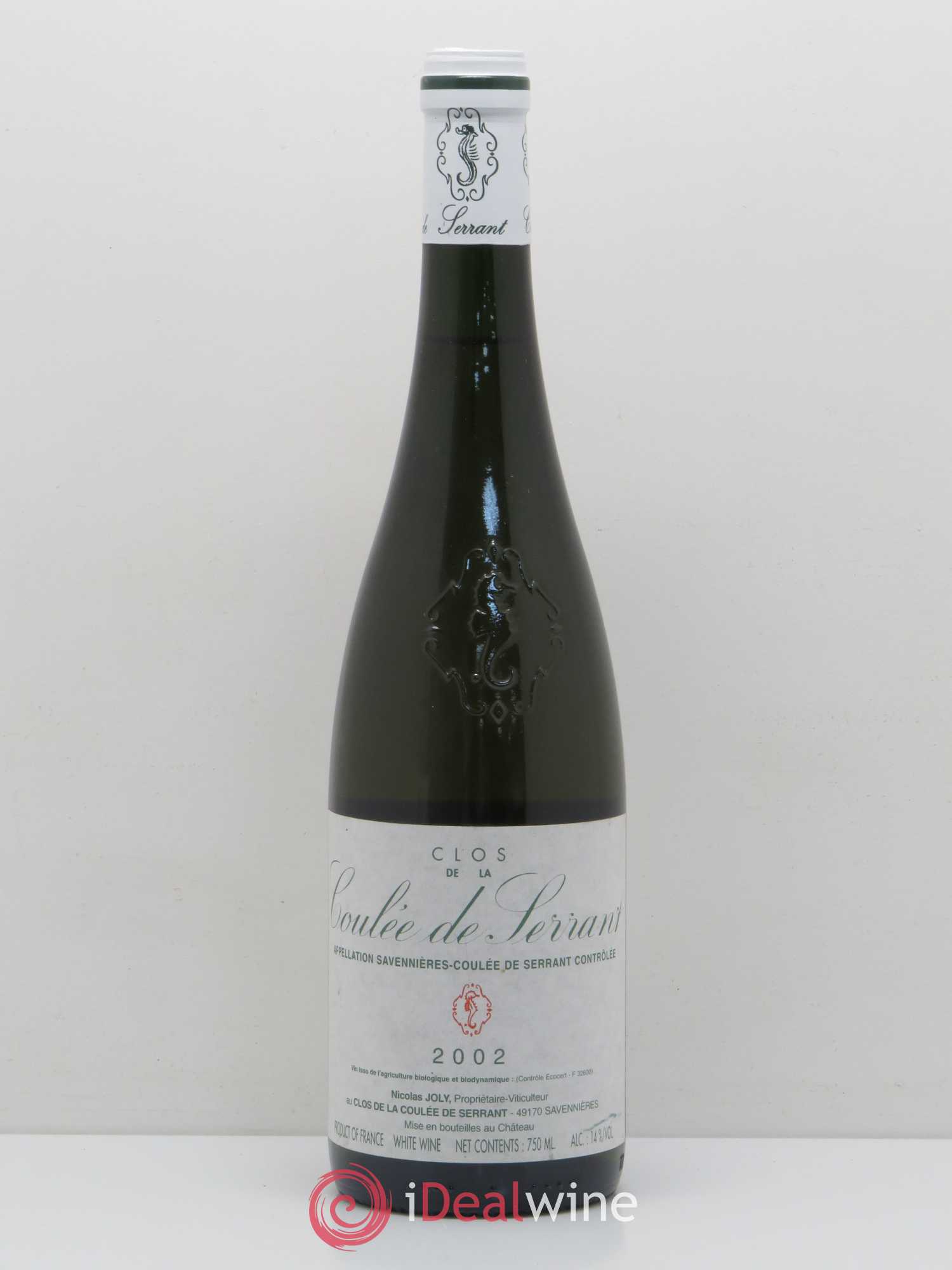 Savennières Clos de la Coulée de Serrant Vignobles de la Coulée de Serrant - Nicolas Joly 2002 - Lot de 1 bouteille - 0