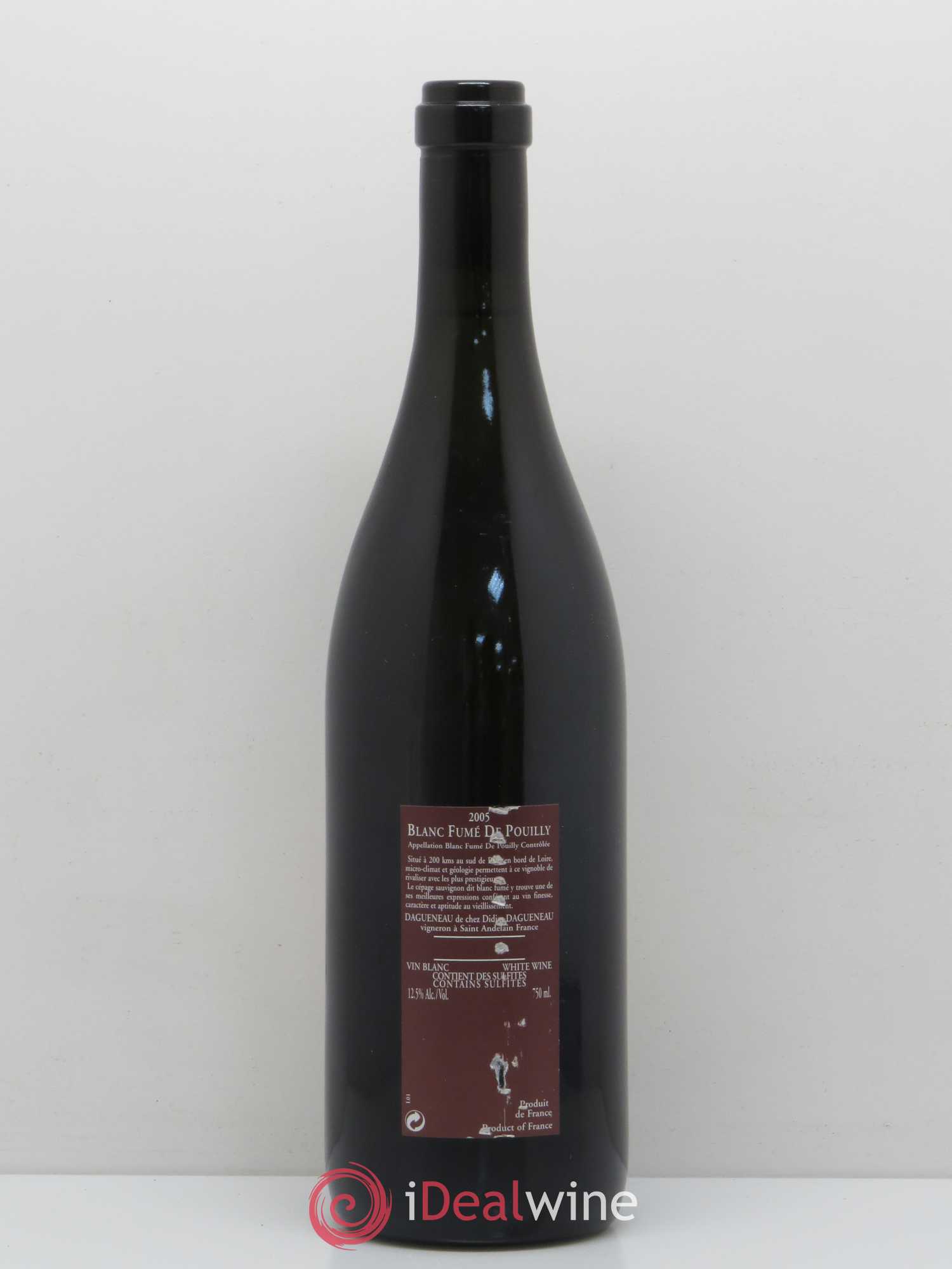 Vin de France (anciennement Pouilly-Fumé) Pur Sang Dagueneau (Domaine Didier - Louis-Benjamin) 2005 - Lot de 1 bouteille - 1