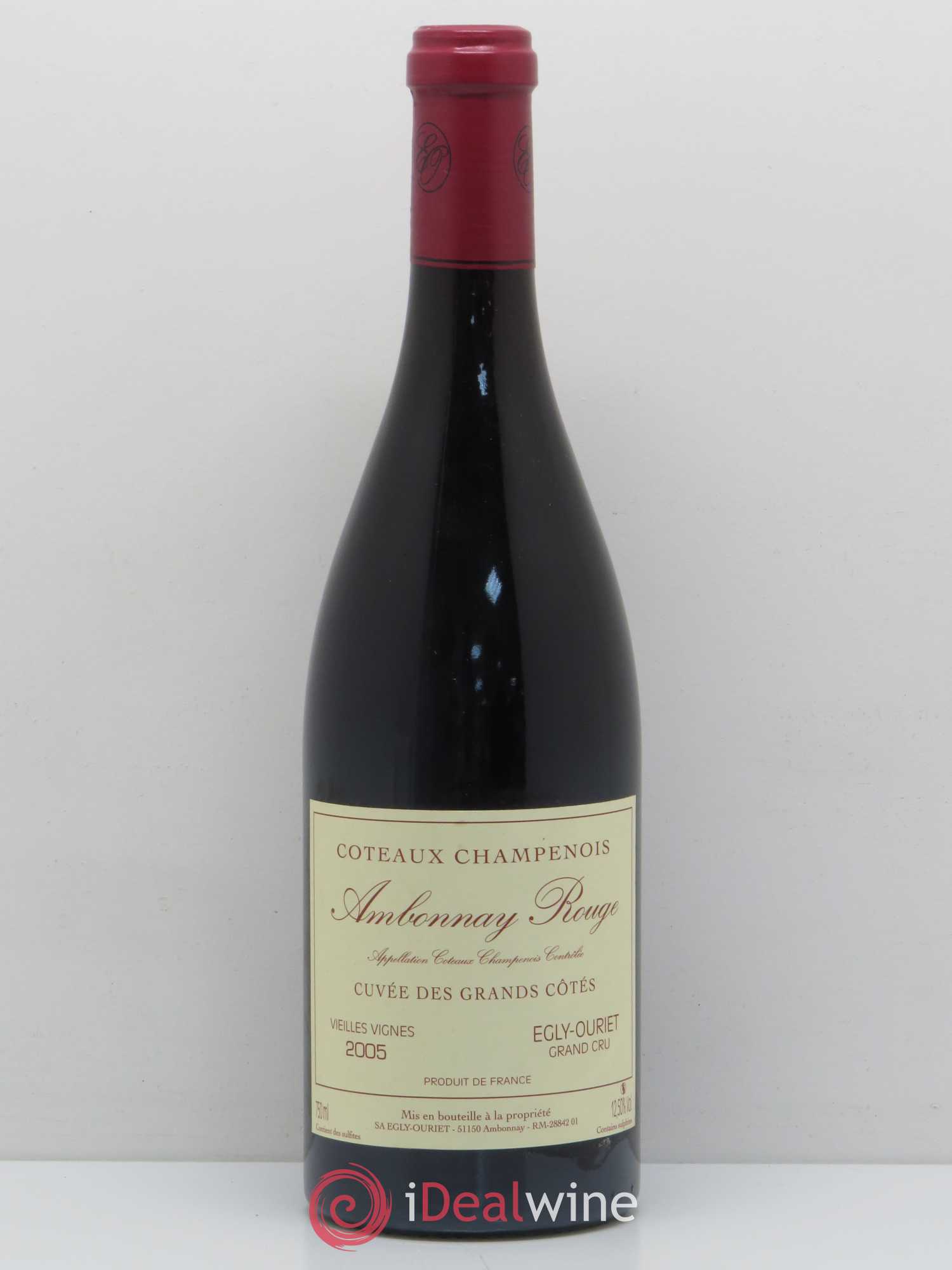Divers Côteaux Champenois Ambonnay rouge cuvée des grands côtés Domaine Egly Ouriet 2005 - Posten von 1 Flasche - 0