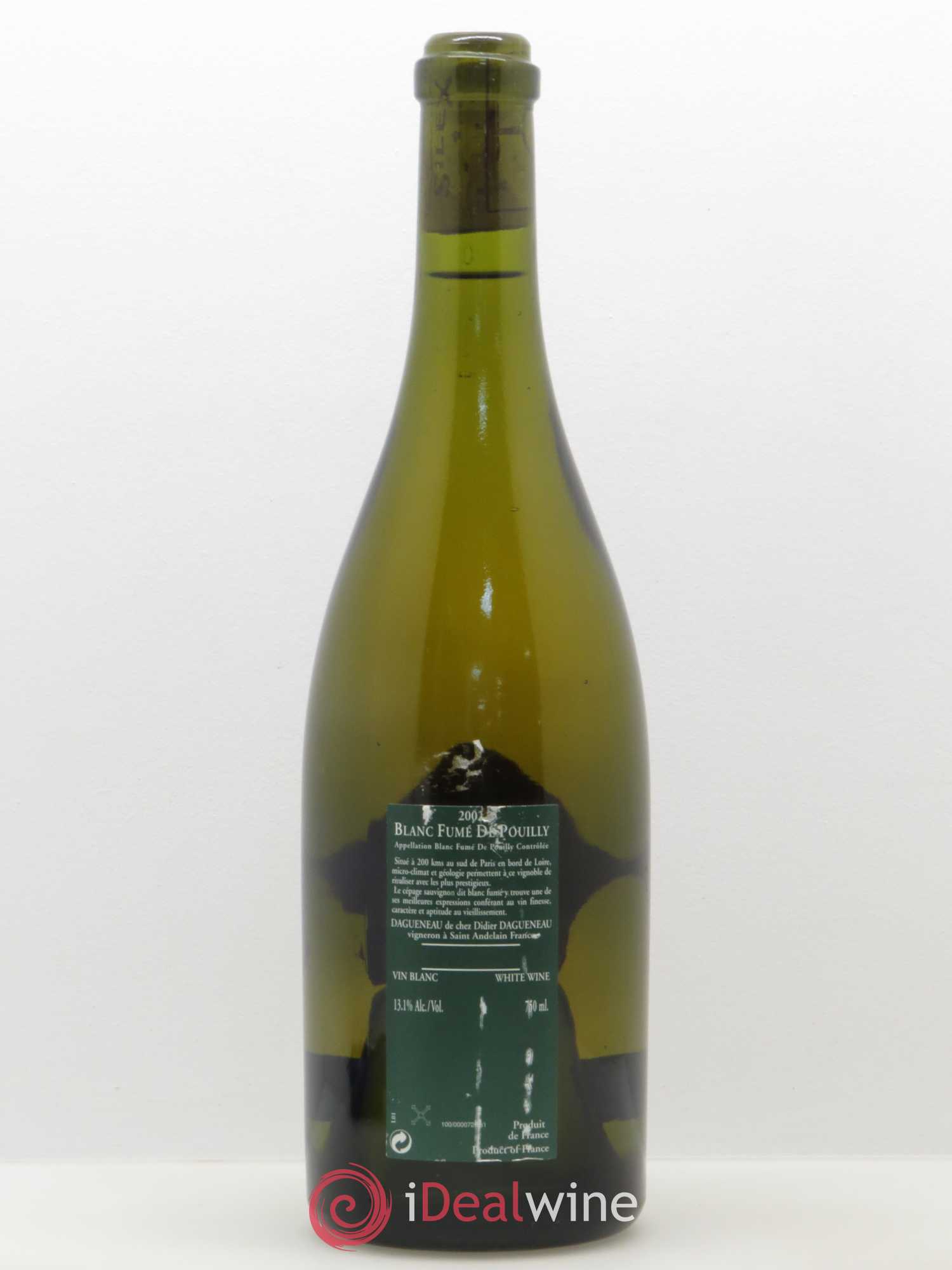 Vin de France (anciennement Pouilly-Fumé) Silex Dagueneau (Domaine Didier - Louis-Benjamin) 2002 - Lot de 1 bouteille - 1