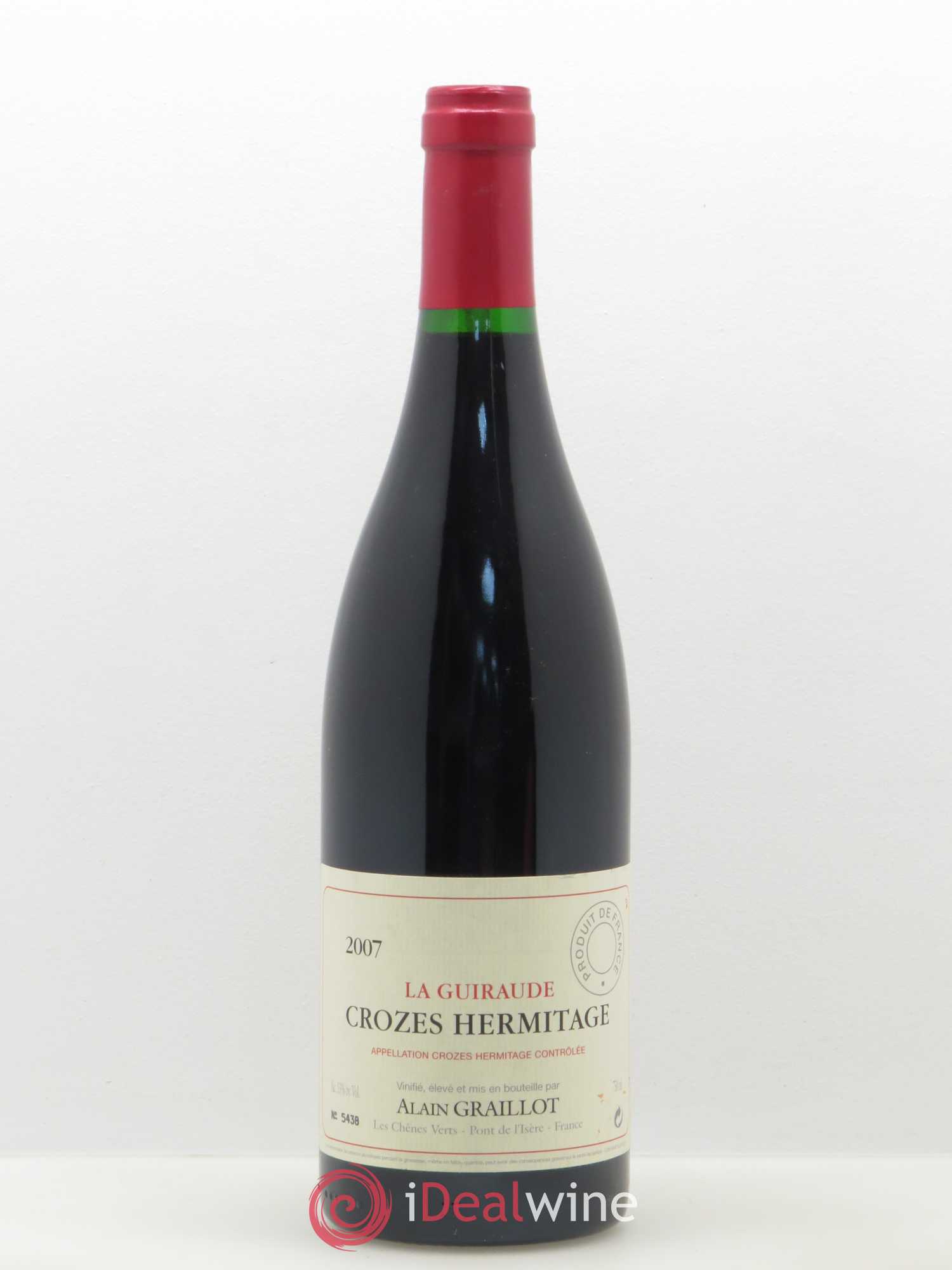 Crozes-Hermitage La Guiraude Domaine Graillot 2007 - Lot de 1 bouteille - 0