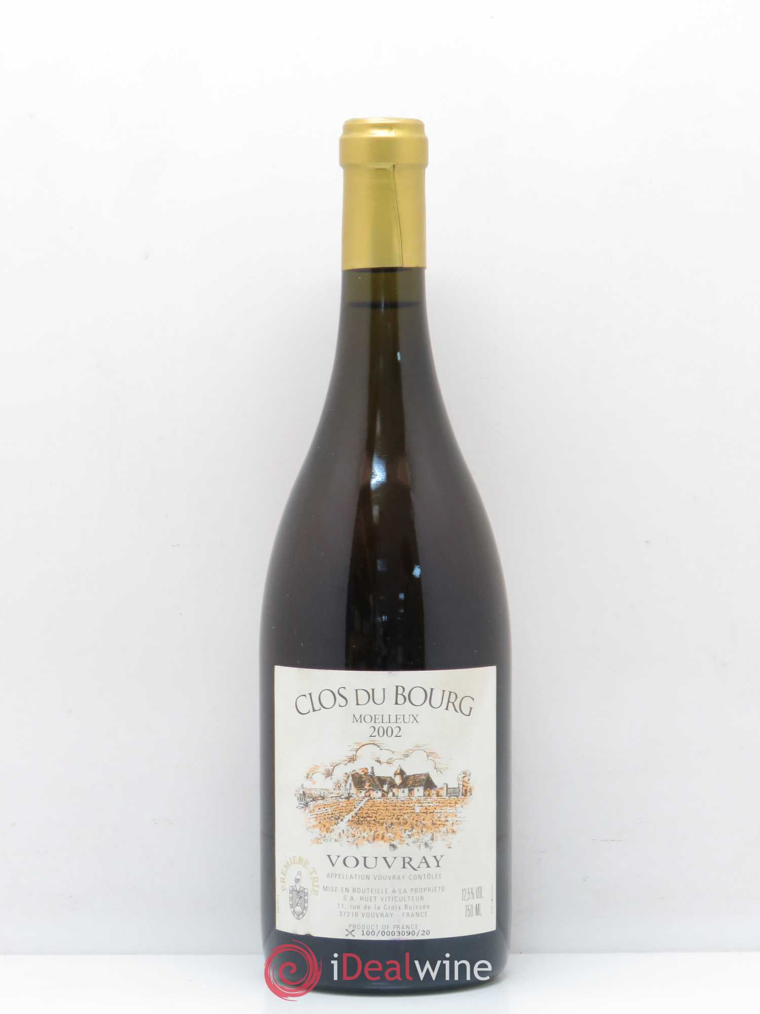 Vouvray Clos du Bourg Moelleux 1ère trie Domaine Huet 2002 - Lotto di 1 bottiglia - 0