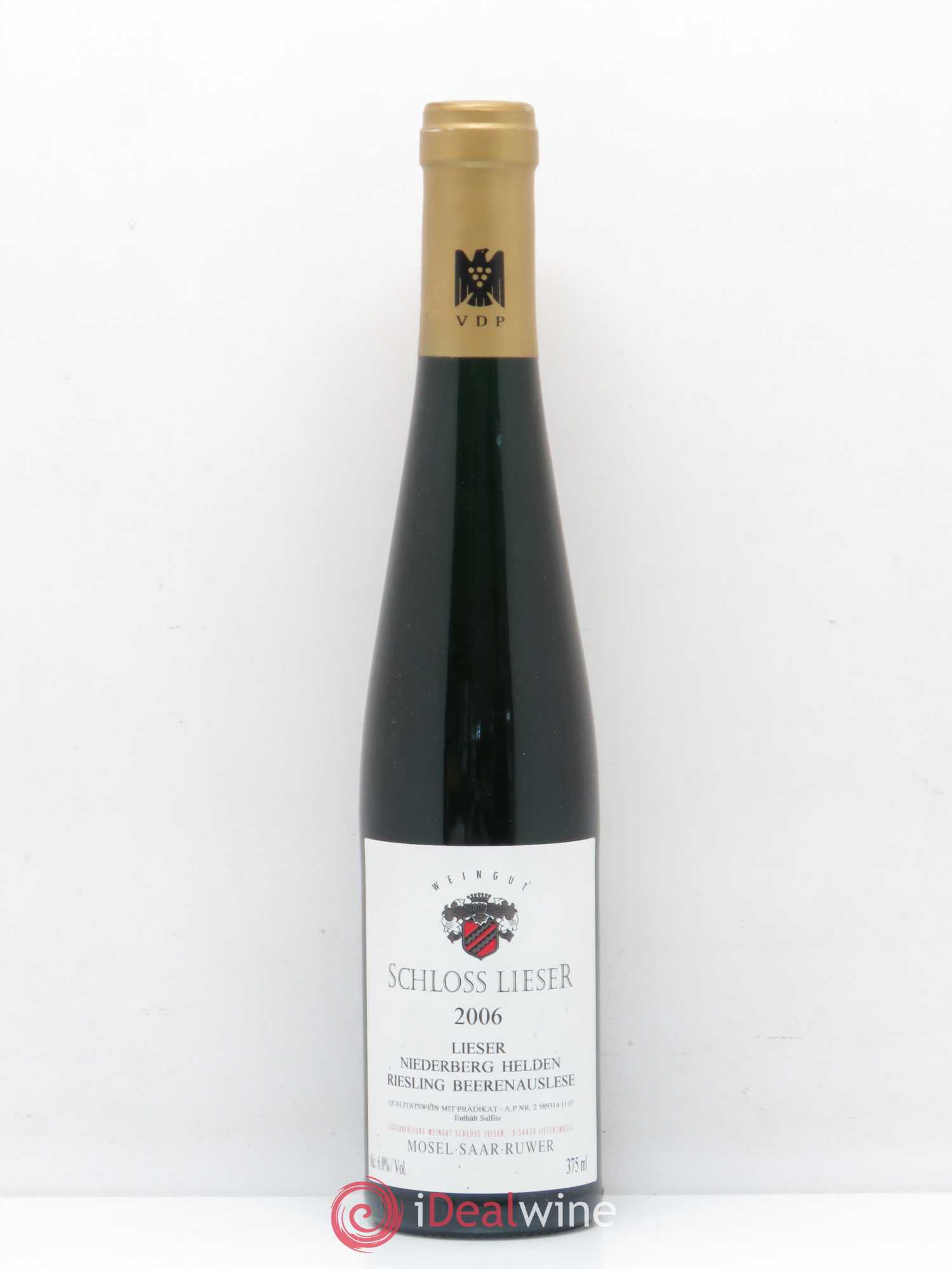 Riesling Lieser Niederberg Helden Spatlese Beerenauslese Schloss Lieser Gold Kapsel 2006 - Posten von 1 Demi-Flasche - 0