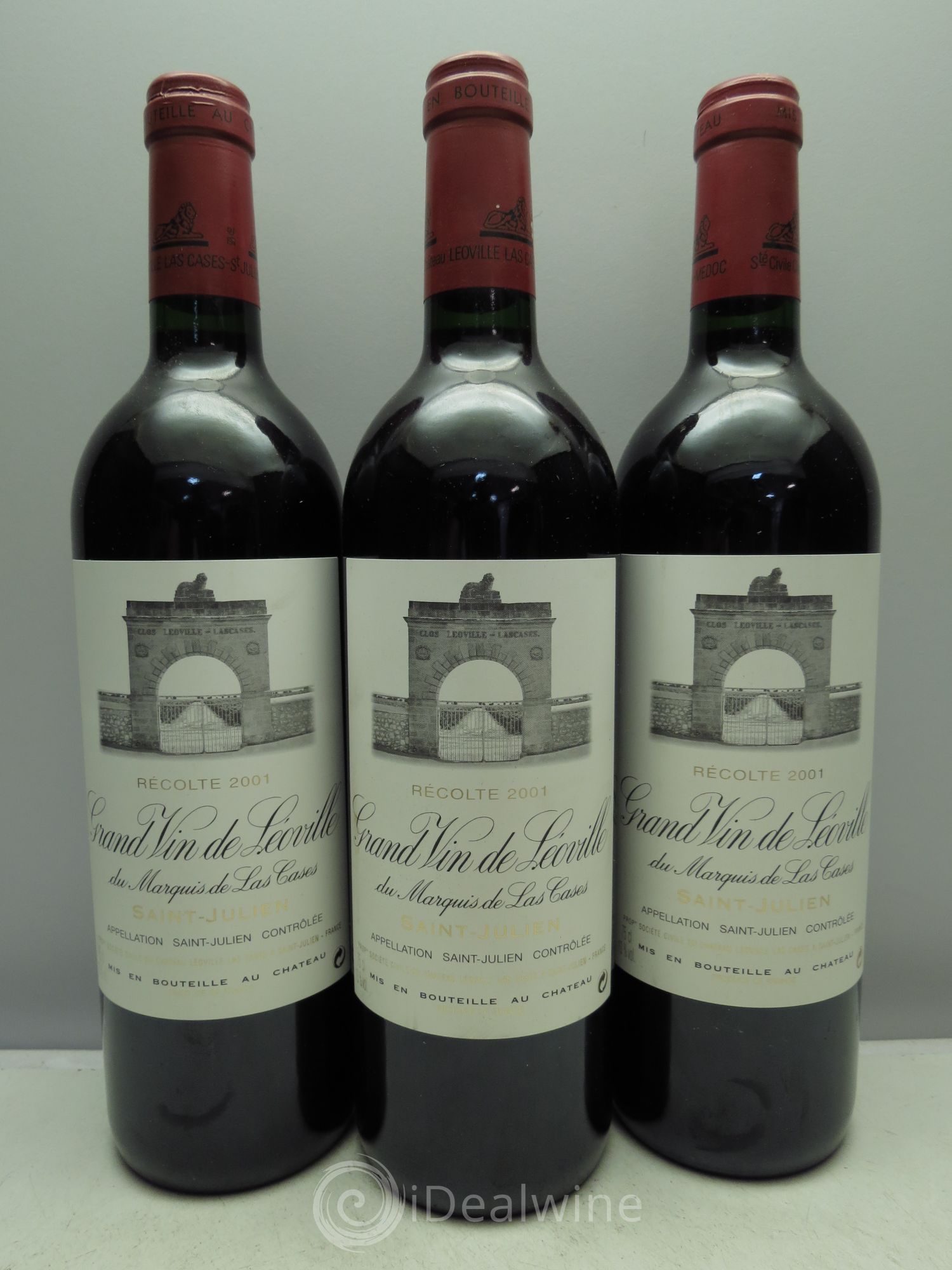 Château Léoville Las Cases 2ème Grand Cru Classé 2001 - Lot de 3 bouteilles - 0