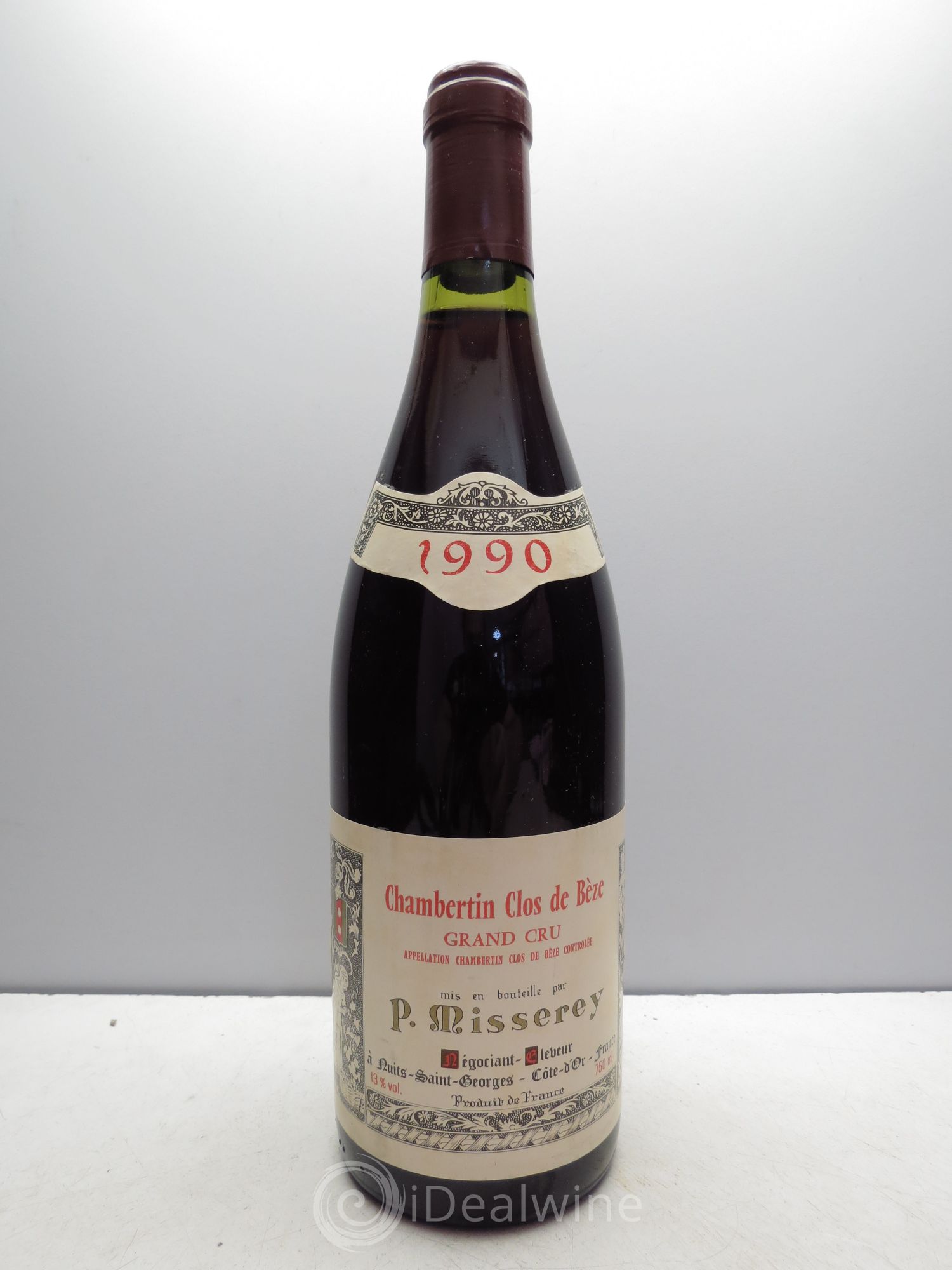 Chambertin Clos de Bèze Grand Cru P.Misserey 1990 - Lot de 1 bouteille - 0