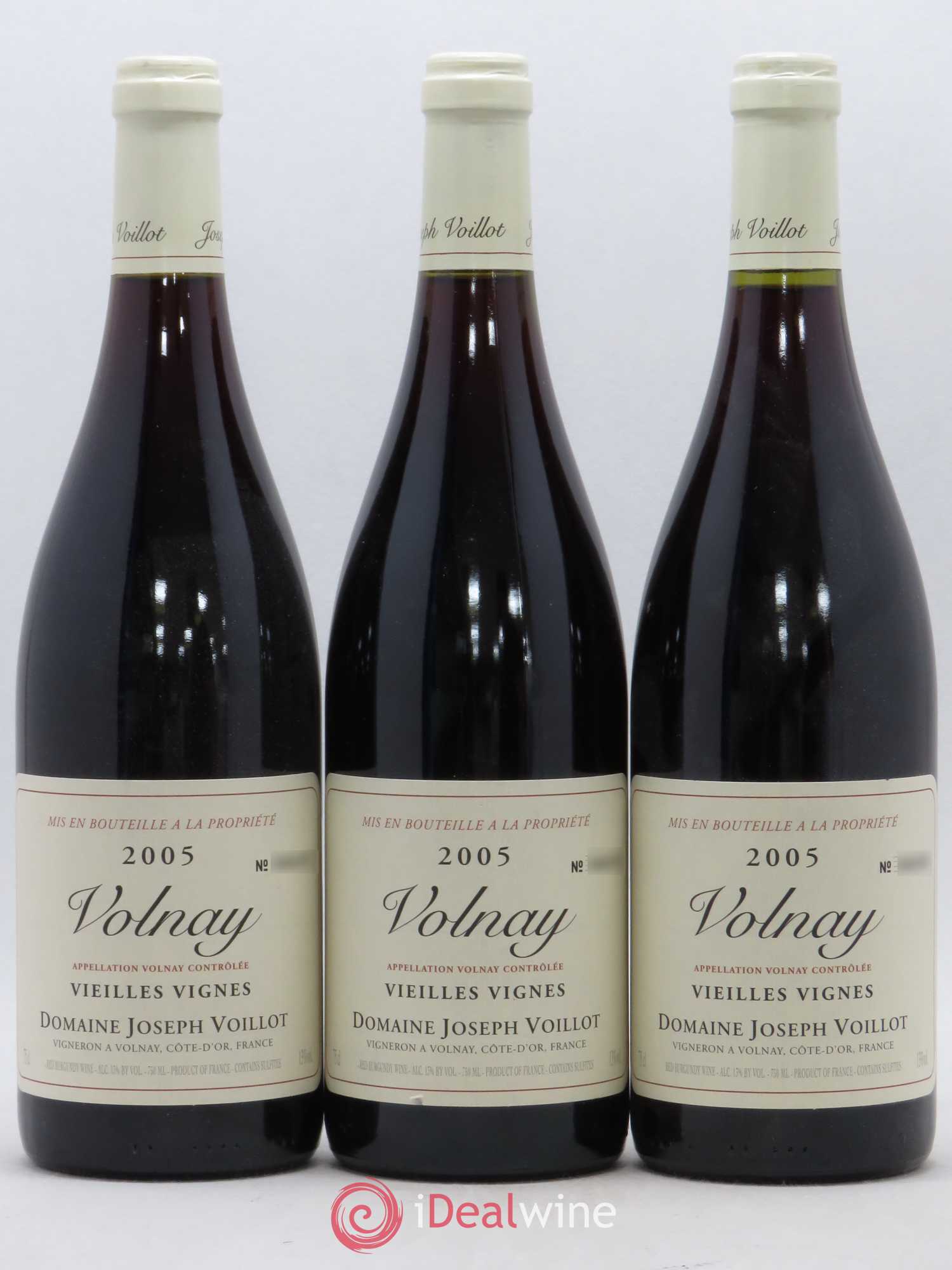 Volnay Vieilles vignes Joseph Voillot (Domaine) 2005 - Lot de 3 bouteilles - 0