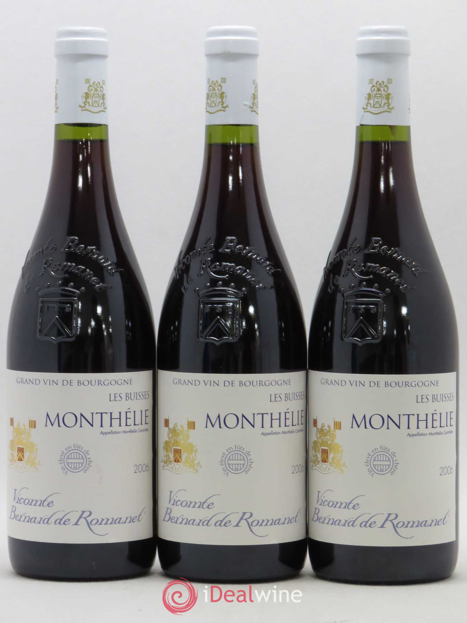 Monthélie Les Buisses Vicomte de Rosmanet 2006 - Posten von 3 Flaschen - 0