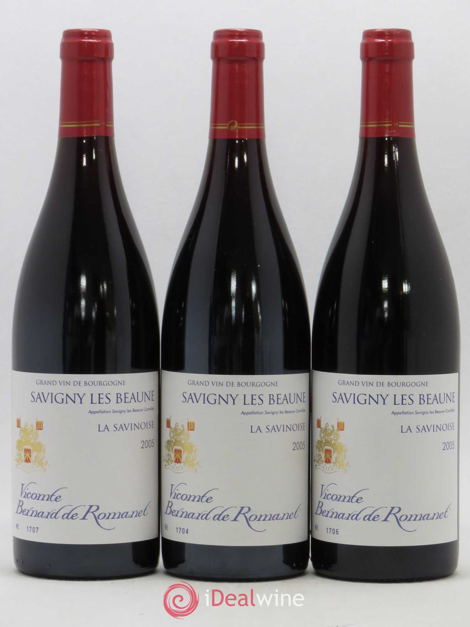 Savigny-lès-Beaune La Savinoise Vicomte de Romanet (sans prix de réserve) 2005 - Posten von 3 Flaschen - 0