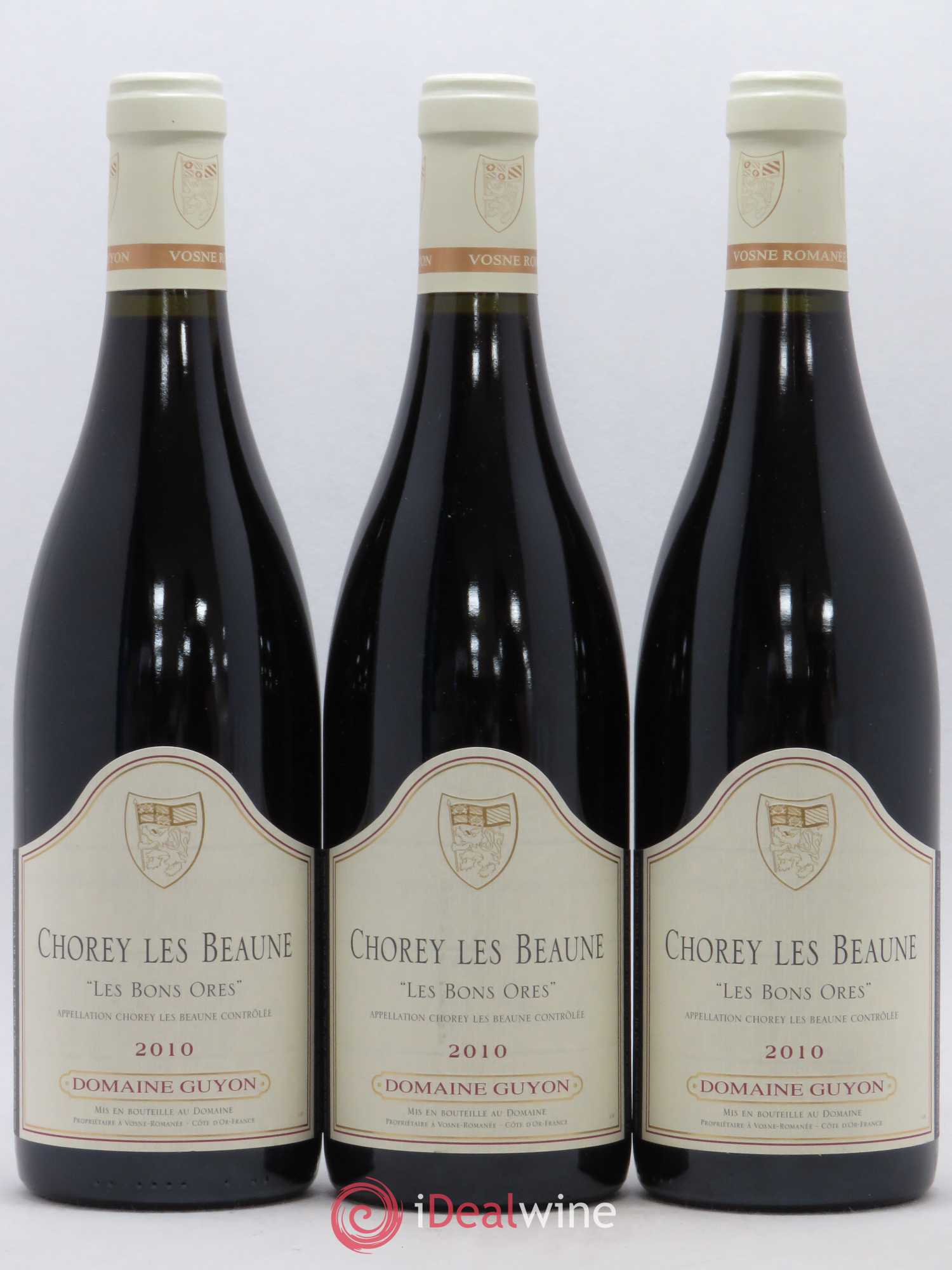 Chorey-lès-Beaune Les Bons Ores Domaine Guyon 2010 - Posten von 3 Flaschen - 0