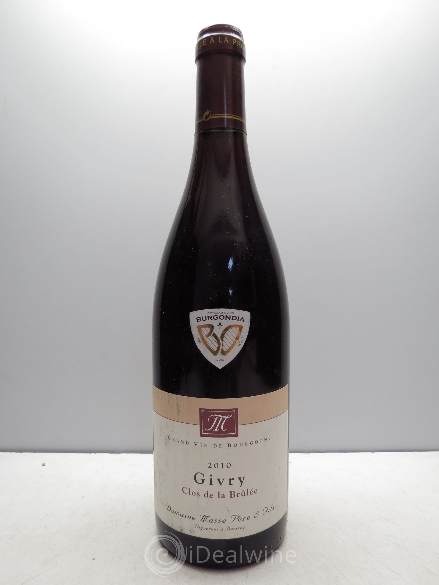 Givry Clos de la Brûlée Domaine Masse Père et Fils 2010 - Posten von 1 Flasche - 0
