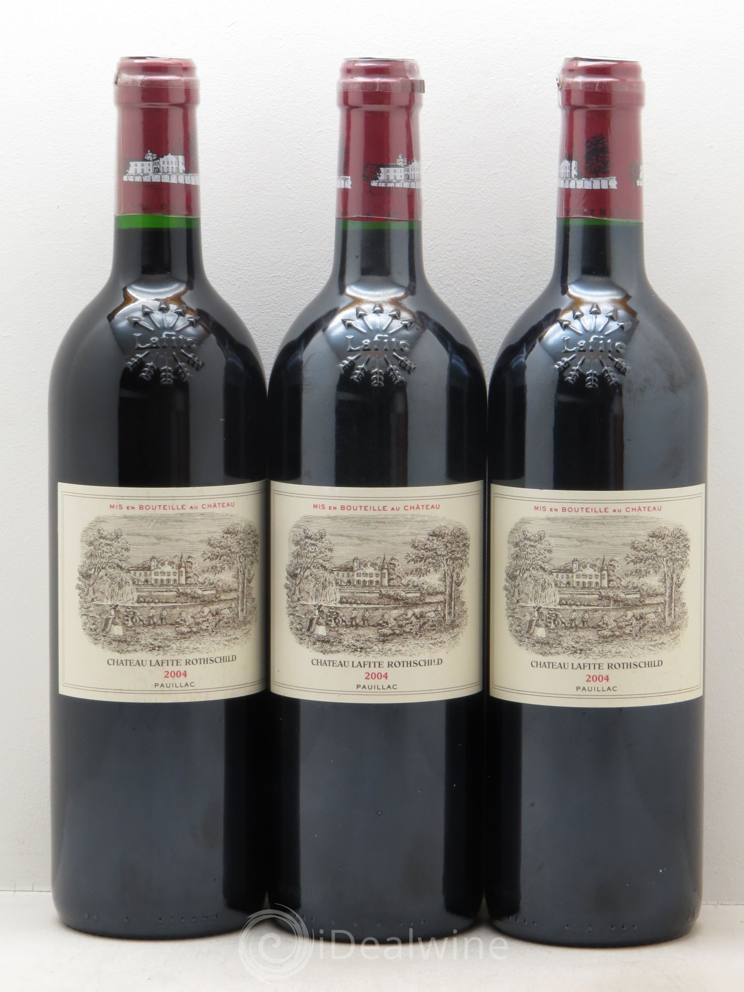 Château Lafite Rothschild 1er Grand Cru Classé 2004 - Lot de 3 bouteilles - 0