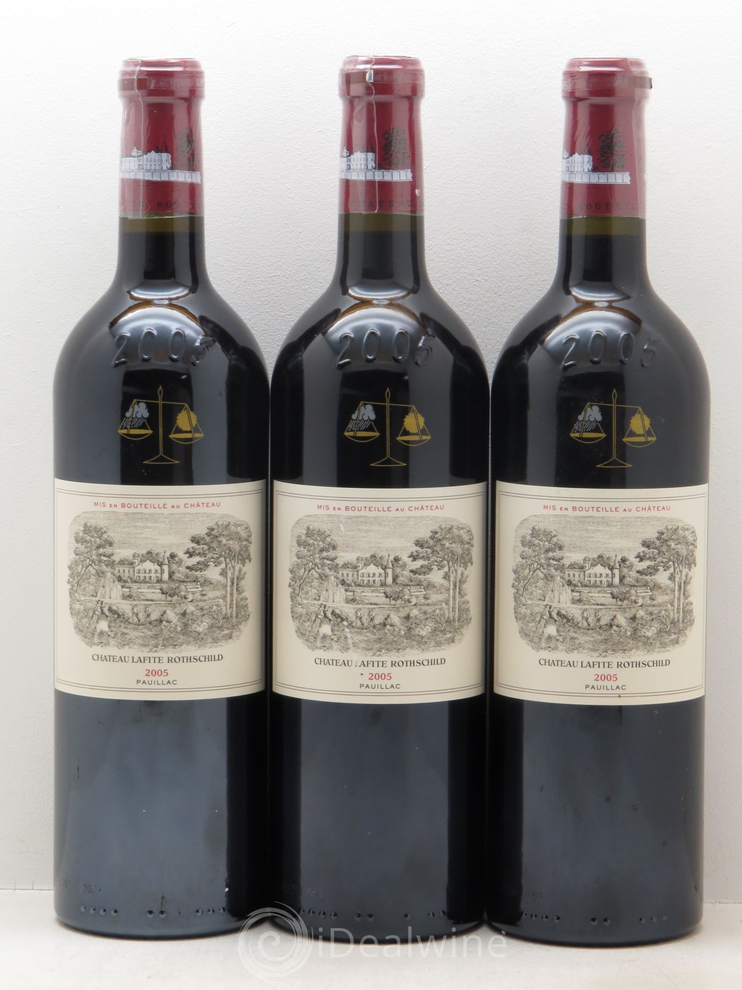 Château Lafite Rothschild 1er Grand Cru Classé 2005 - Lot de 3 bouteilles - 0