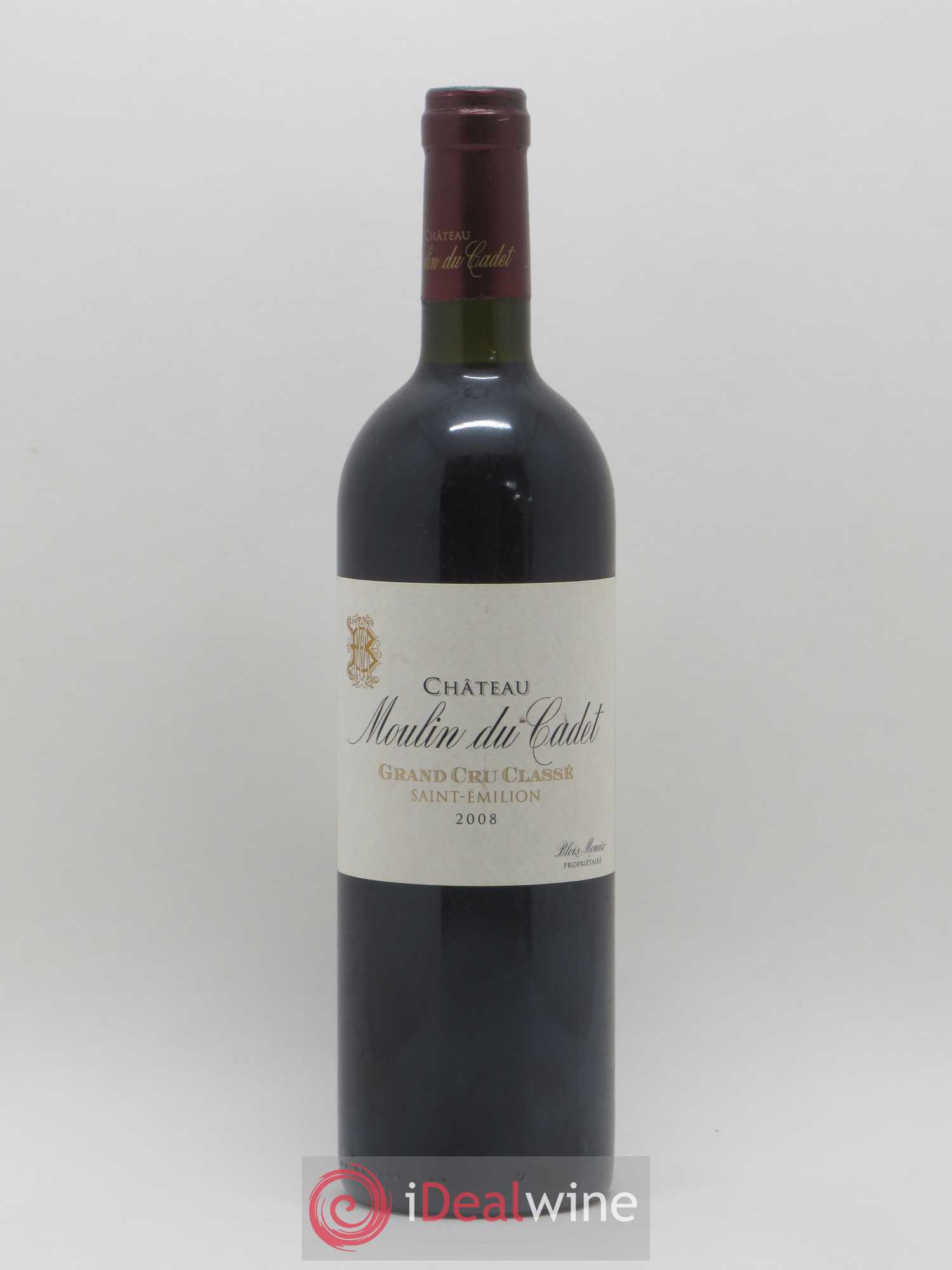 Château Moulin du Cadet Grand Cru Classé 2008 - Lot de 1 bouteille - 0