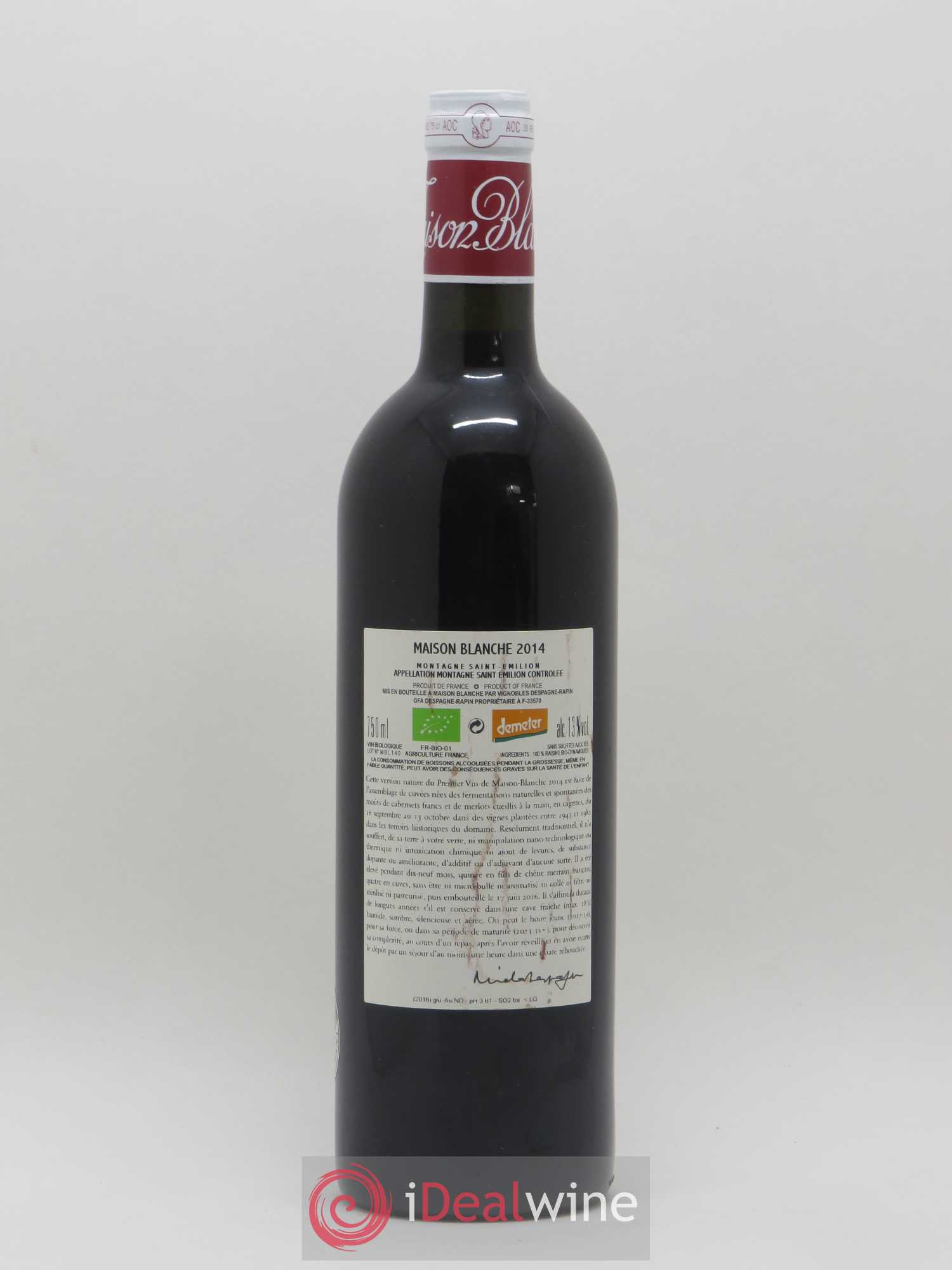 Château Maison Blanche (sans prix de réserve) 2014 - Lot de 1 bouteille - 1