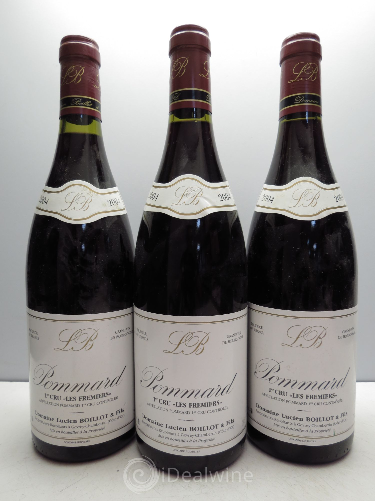Pommard 1er Cru Les Fremiers Domaine Lucien Boillot 2004 - Posten von 3 Flaschen - 0