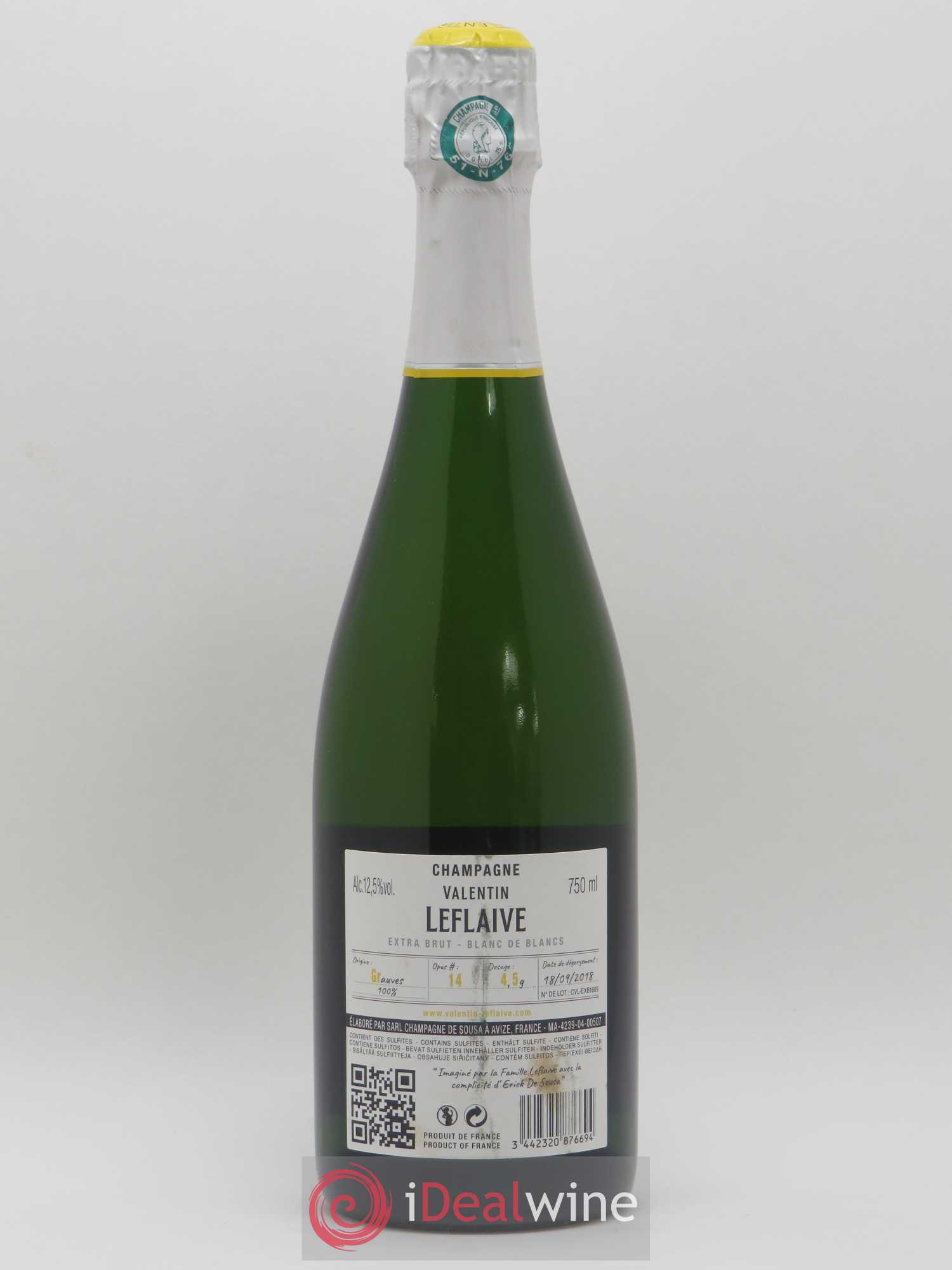 Champagne Valentin Leflaive GR 14 45 Blanc de Blancs - Posten von 1 Flasche - 1