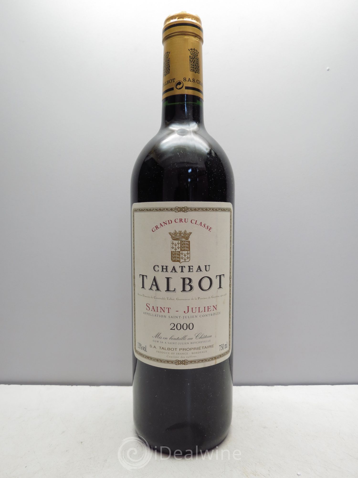 Château Talbot 4ème Grand Cru Classé (sans prix de réserve / no reserve) 2000 - Posten von 1 Flasche - 0