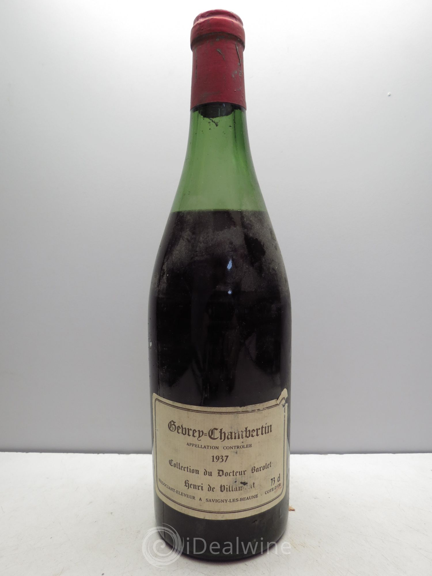Gevrey-Chambertin Henri de Villamont 1937 - Posten von 1 Flasche - 0