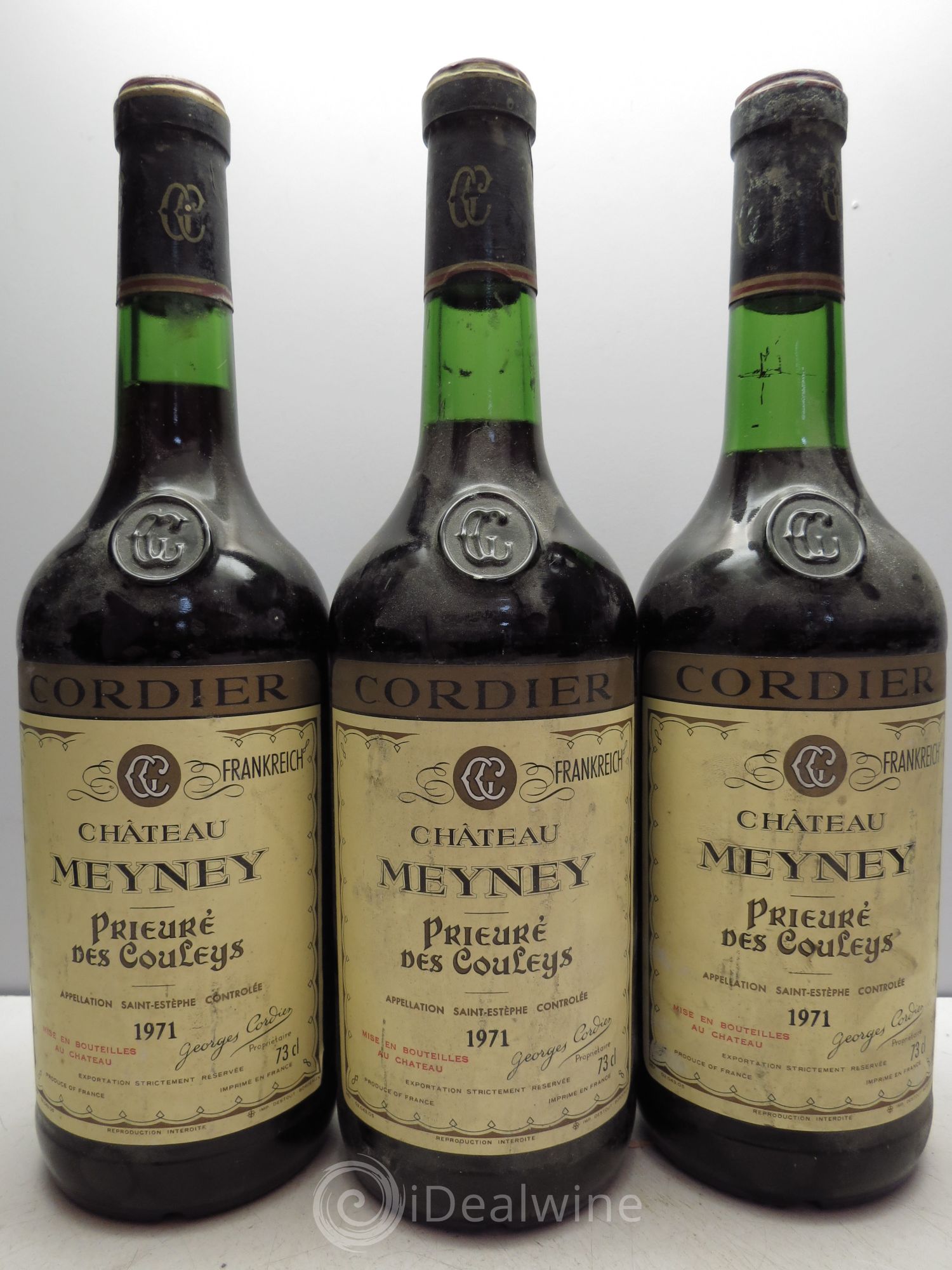 Château Meyney 1971 - Lot de 3 bouteilles - 0