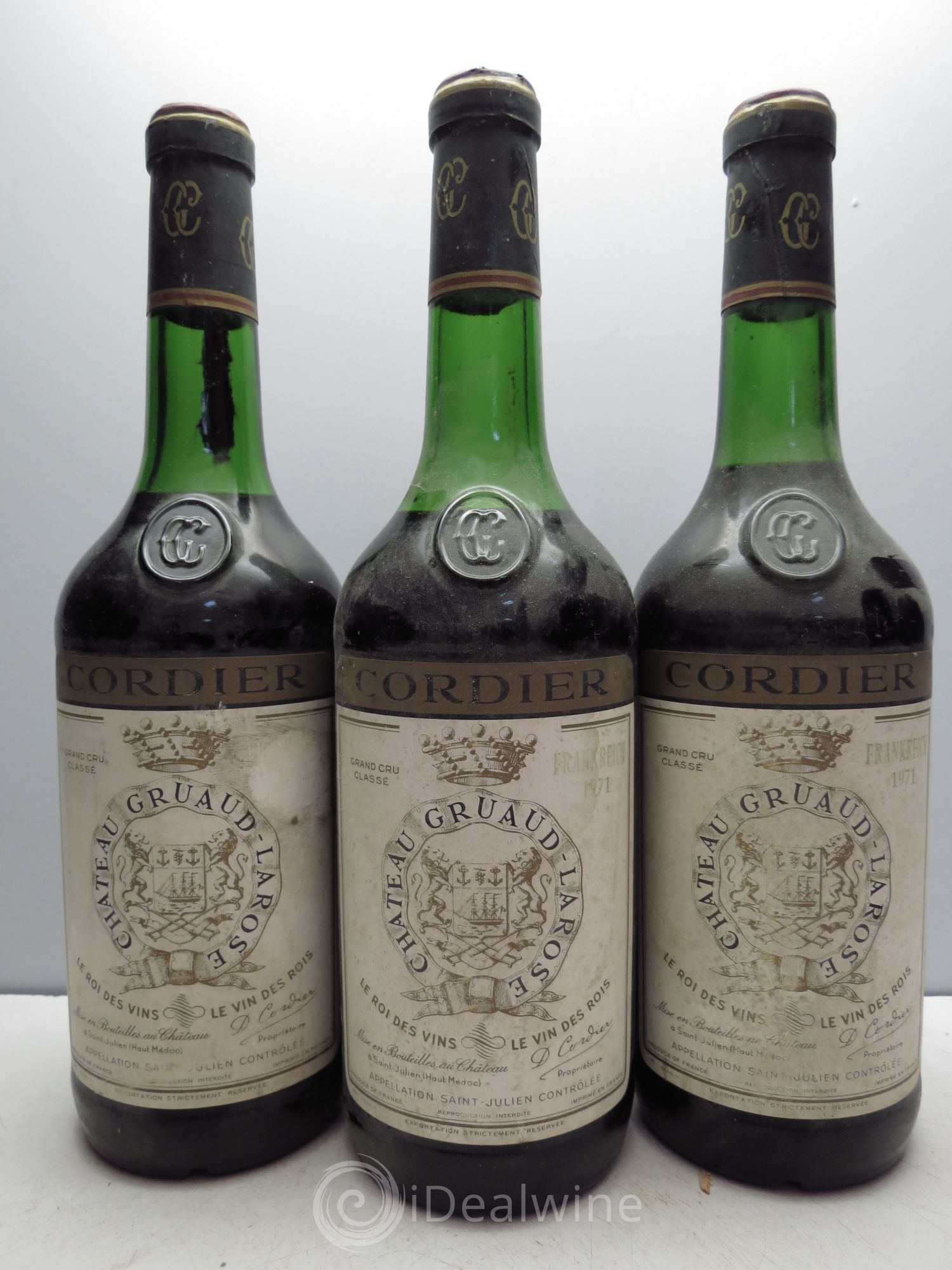 Château Gruaud Larose 2ème Grand Cru Classé 1971 - Lot de 3 bouteilles - 0