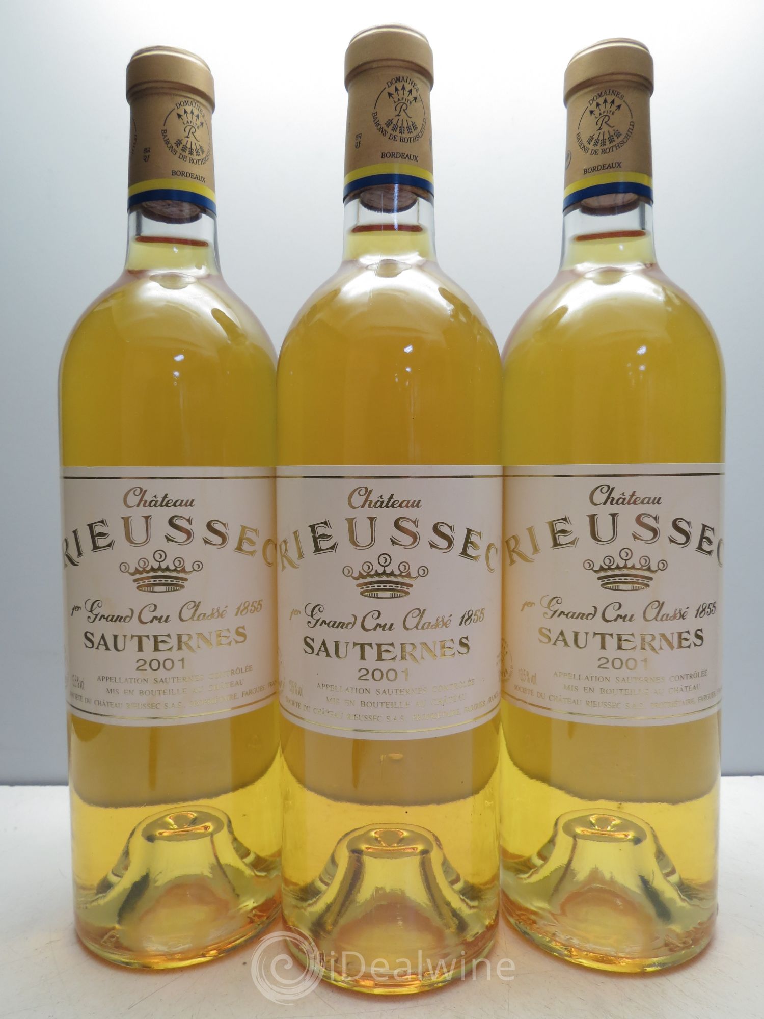 Château Rieussec 1er Grand Cru Classé 2001 - Lotto di 3 bottiglie - 0