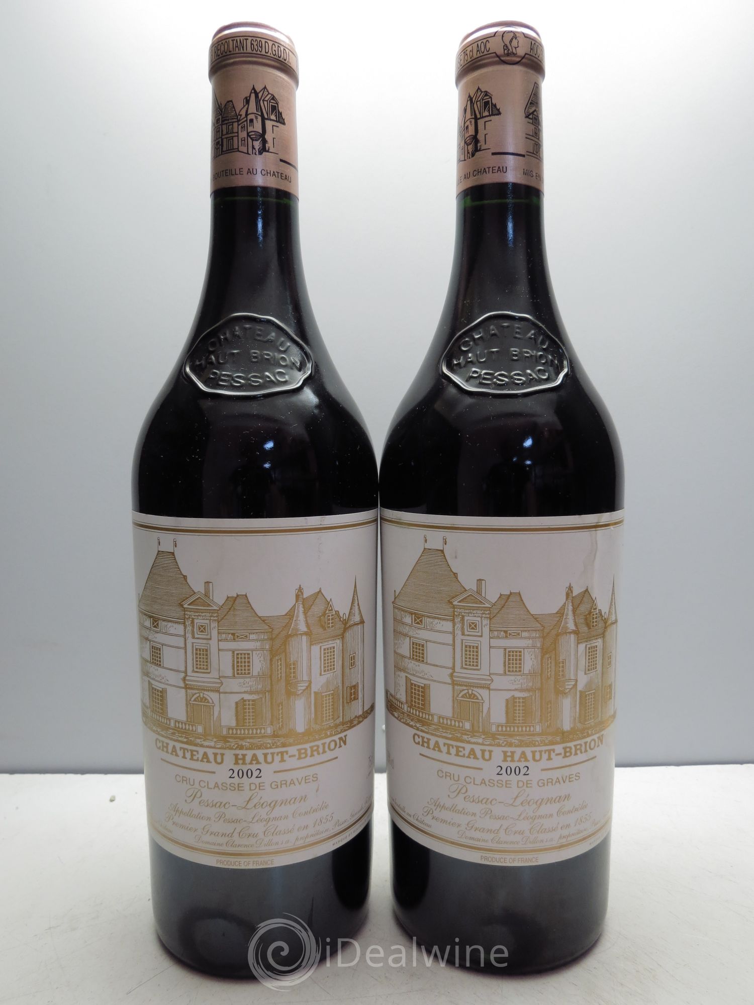 Château Haut Brion 1er Grand Cru Classé 2002 - Lot de 2 bouteilles - 0