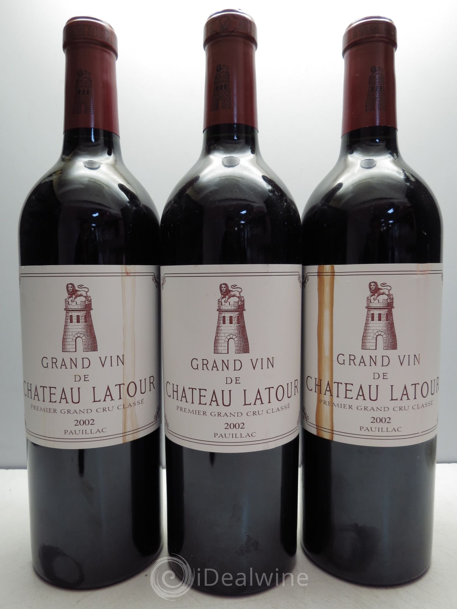 Château Latour 1er Grand Cru Classé 2002 - Lot de 3 bouteilles - 0