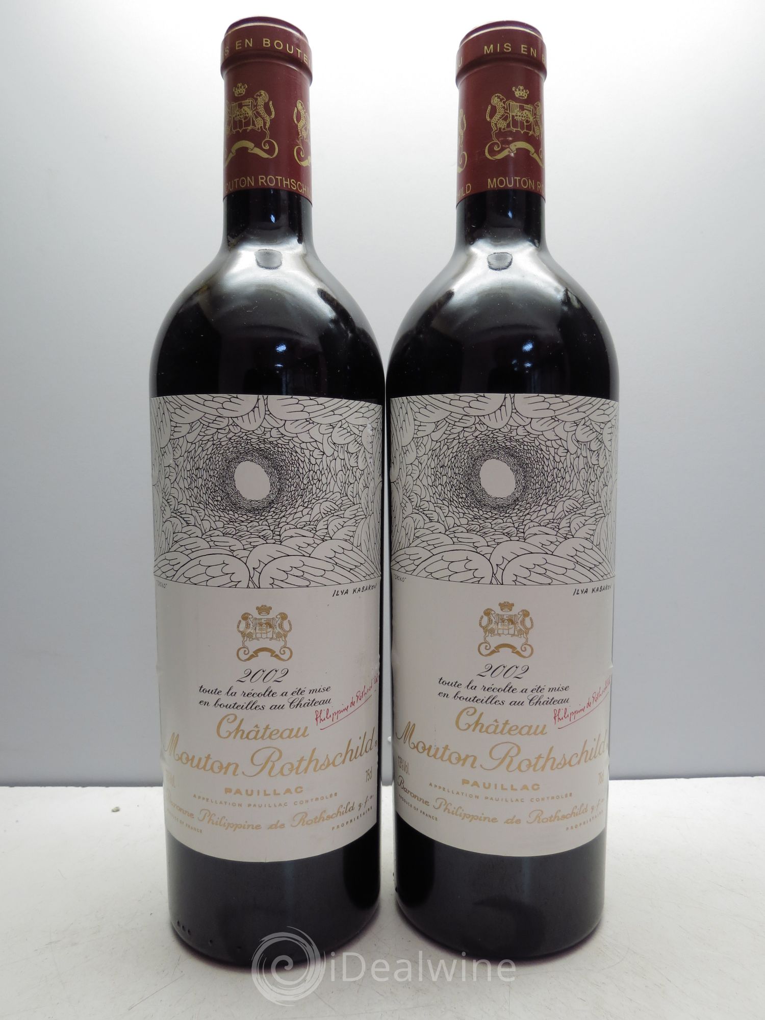 Château Mouton Rothschild 1er Grand Cru Classé 2002 - Lot de 2 bouteilles - 0