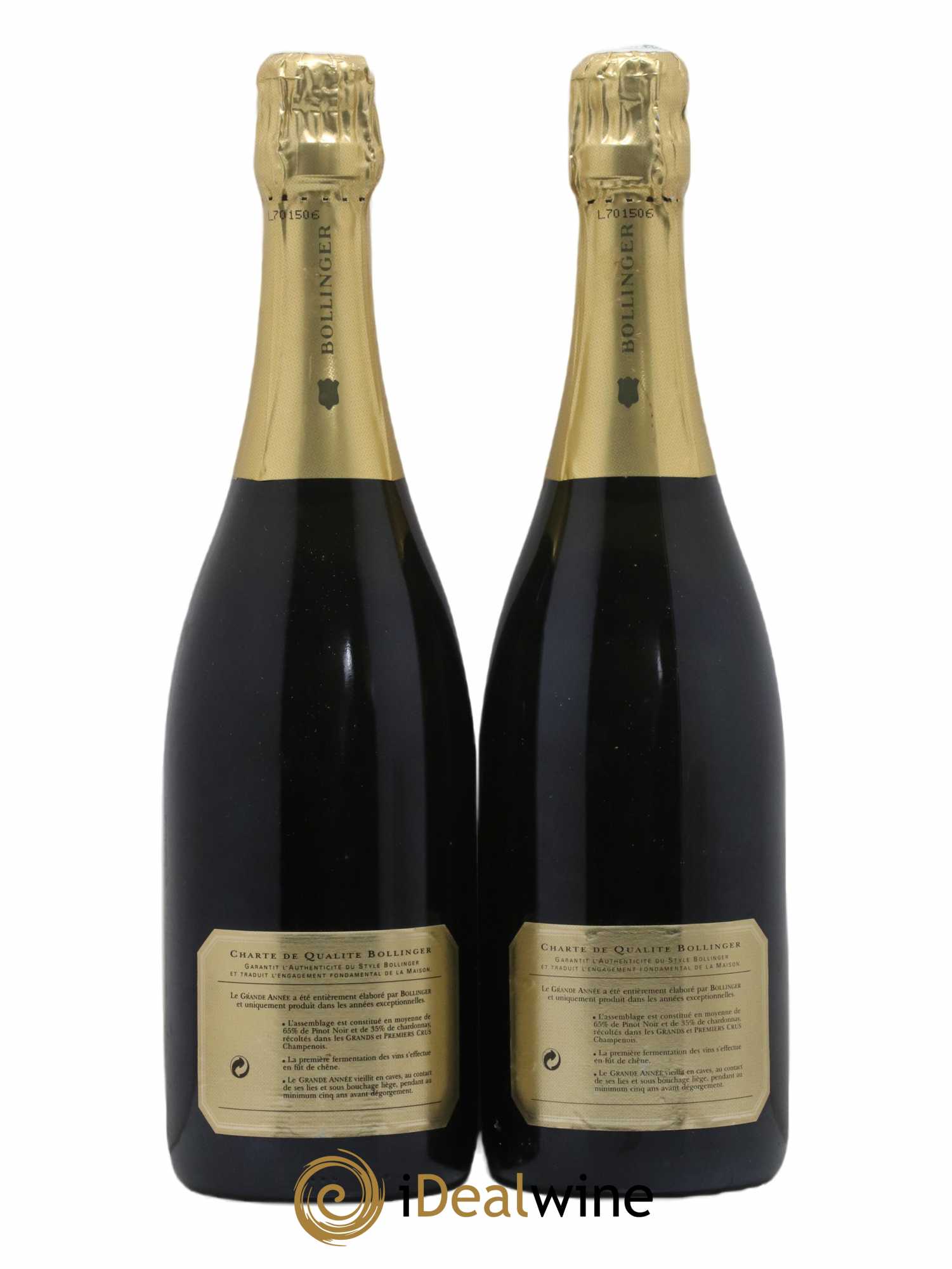 La Grande Année Brut Bollinger Brut 1989 - Lot de 2 bouteilles - 1