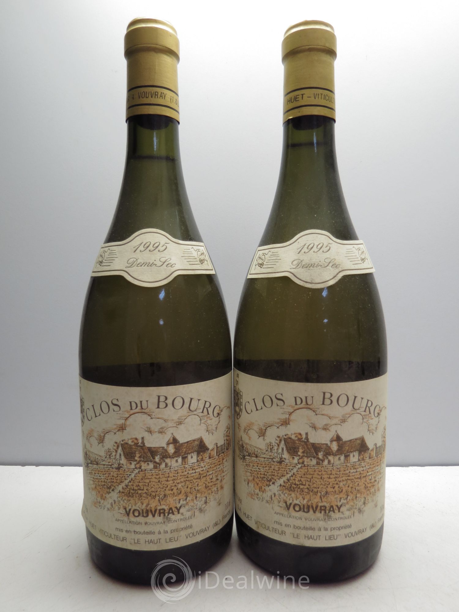 Vouvray Clos du Bourg Sec Domaine Huet Demi-Sec 1995 - Lot de 2 bouteilles - 0