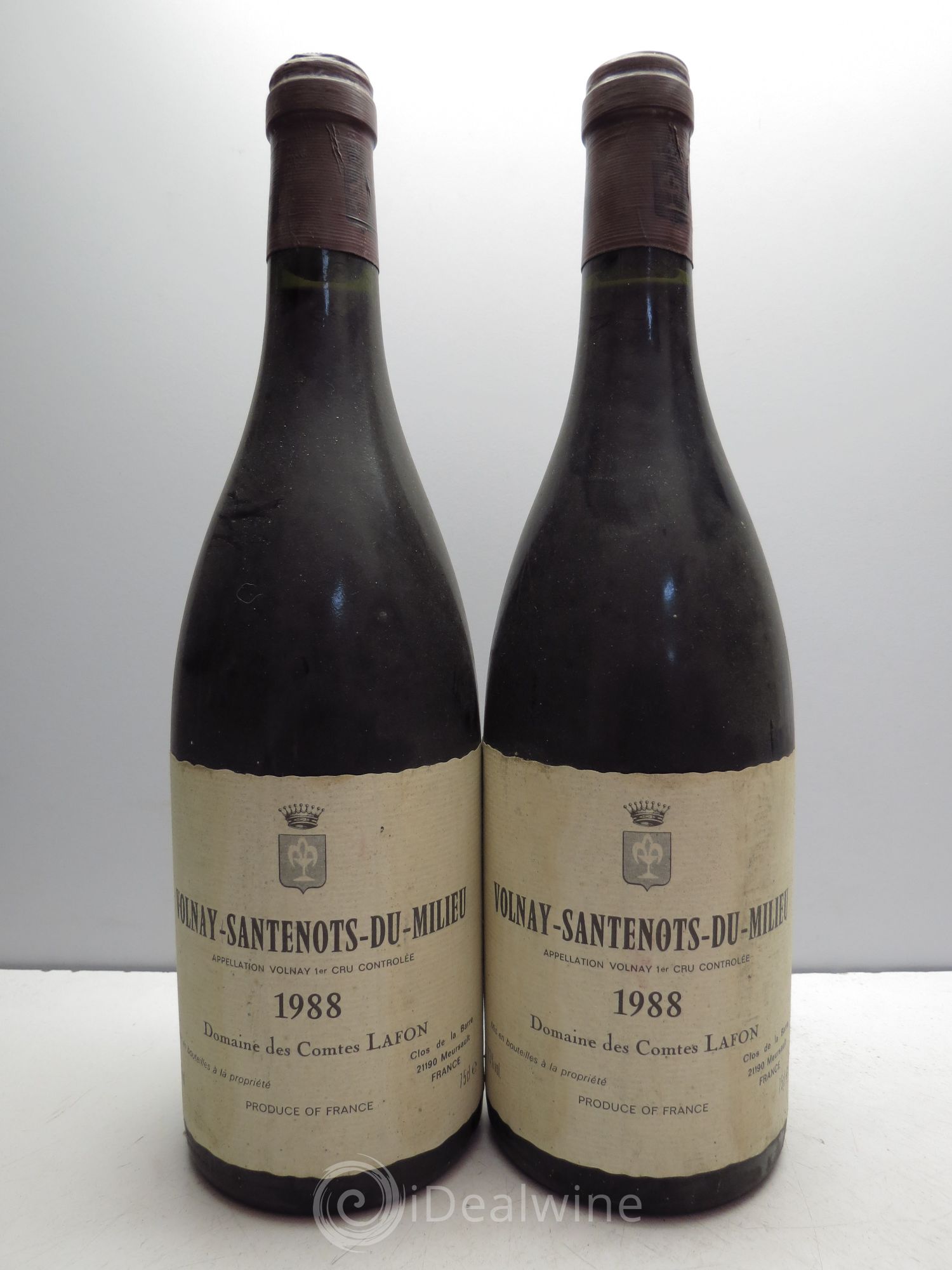 Volnay 1er Cru Santenots du Milieu Comtes Lafon (Domaine des) 1988 - Lot de 2 bouteilles - 0