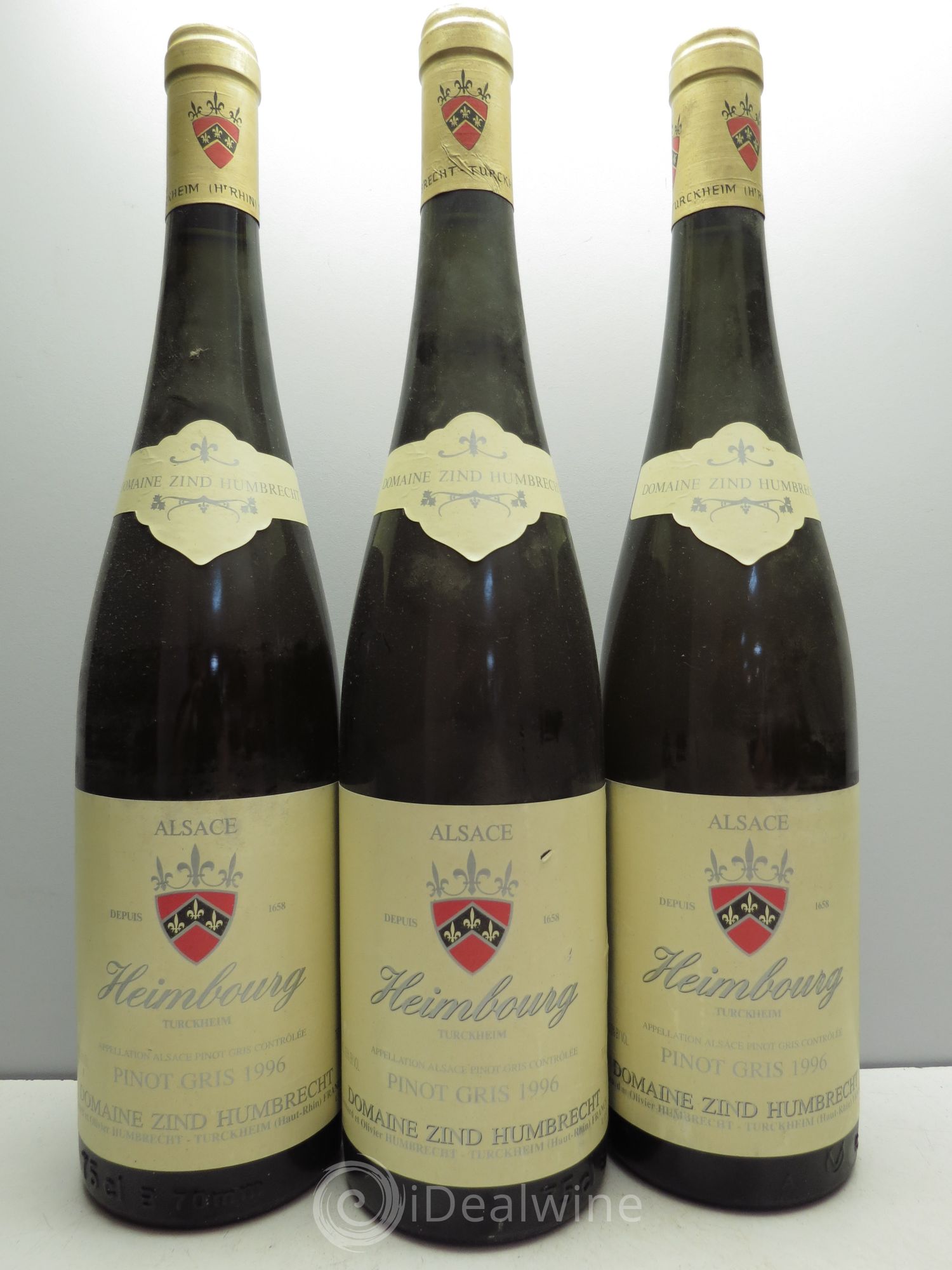 Alsace Pinot Gris Heimbourg Zind-Humbrecht (Domaine) (sans prix de réserve / no reserve) 1996 - Lotto di 3 bottiglie - 0