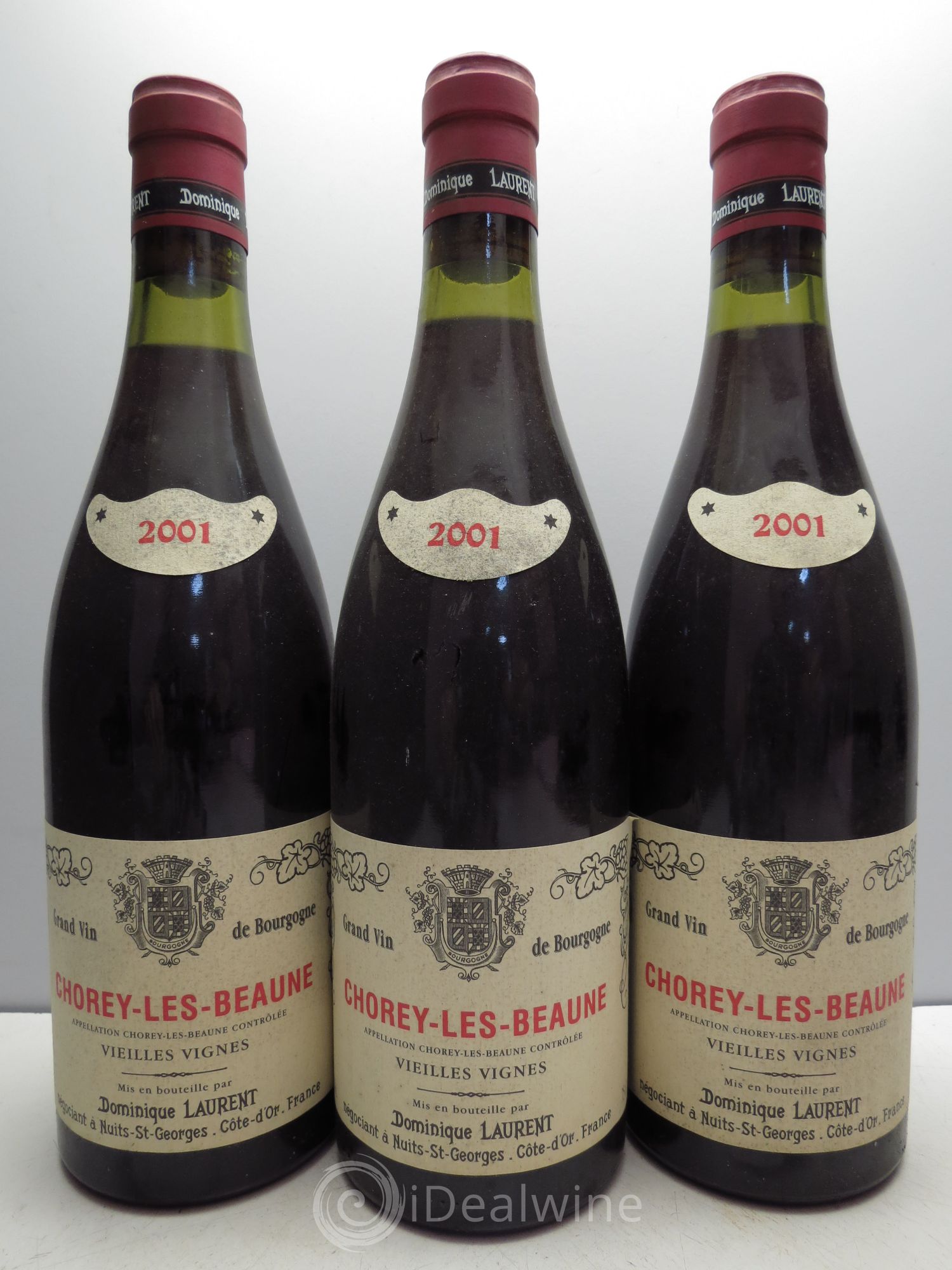Chorey-lès-Beaune Dom.Laurent Vieilles Vignes(sans prix de réserve / no reserve) 2001 - Posten von 3 Flaschen - 0