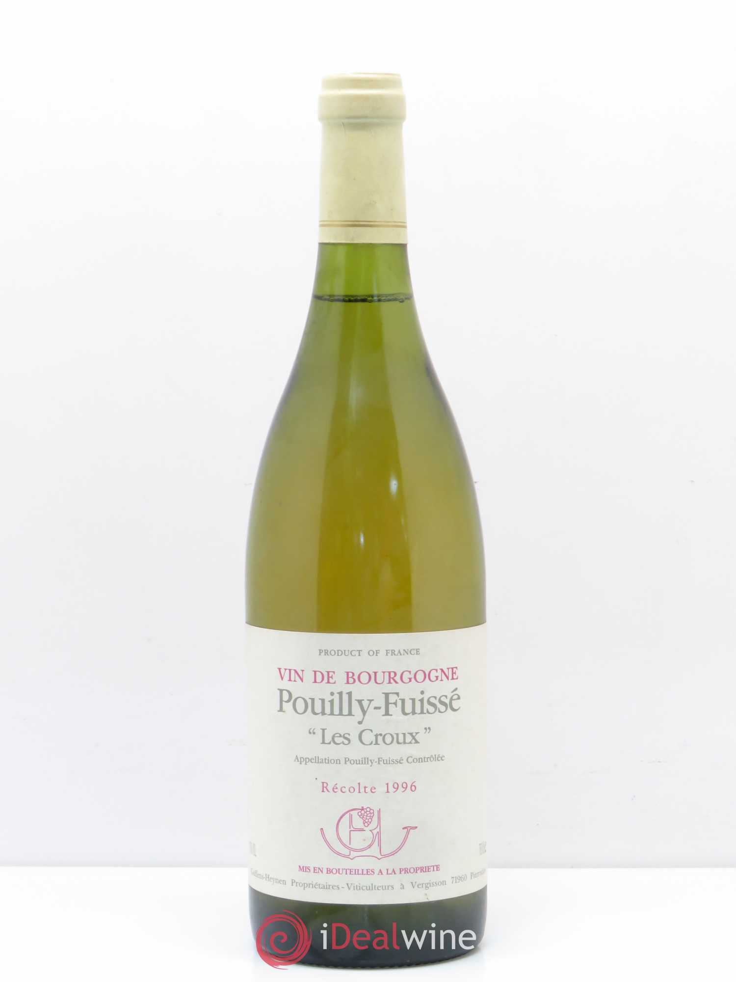 Pouilly-Fuissé Les Croux Domaine Guffens-Heynen 1996 - Lot de 1 bouteille - 0